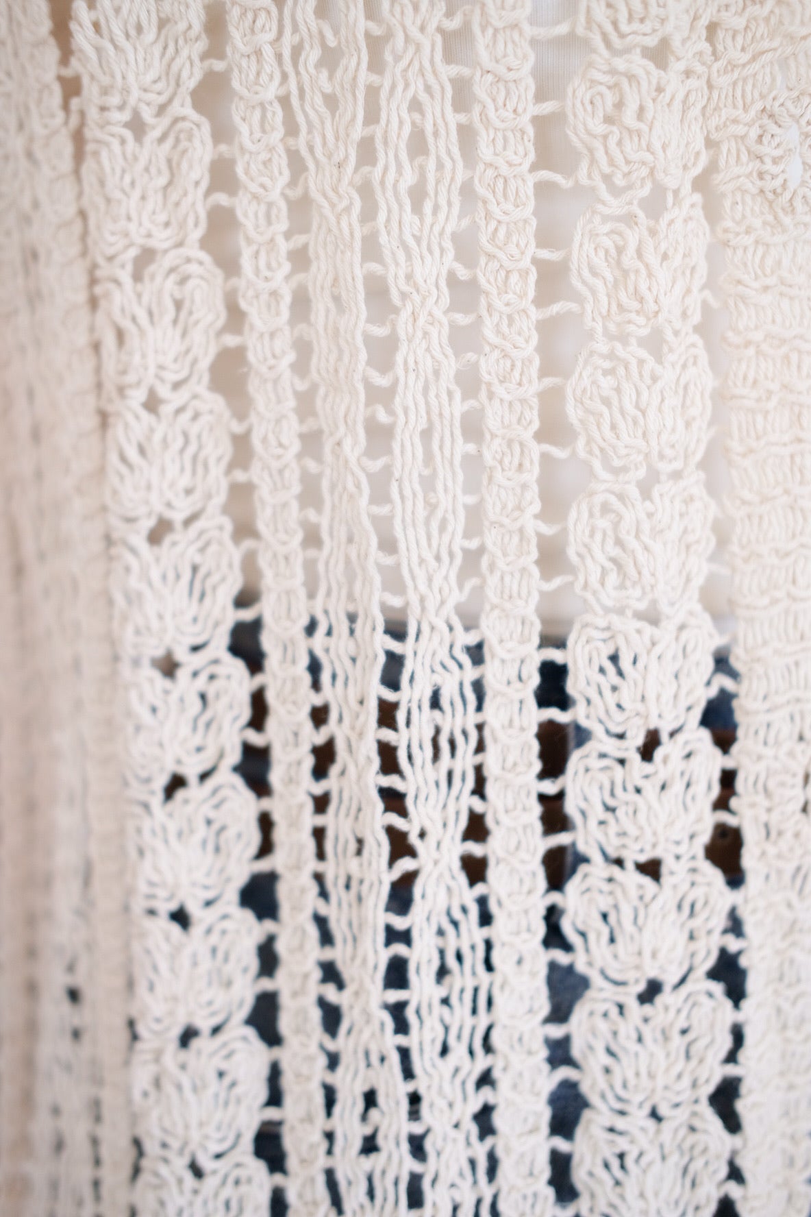 Romania Crochet Maxi Outerwear (Beige)