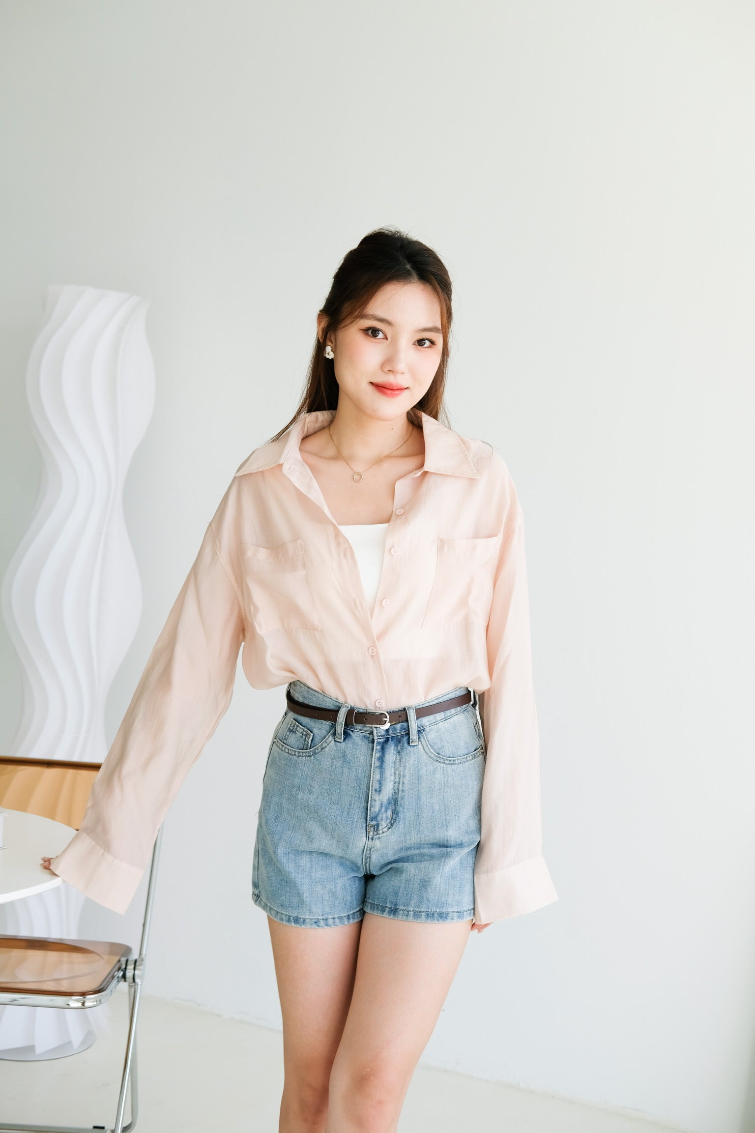 Chester Relaxed Blouse (Dusty Pink)