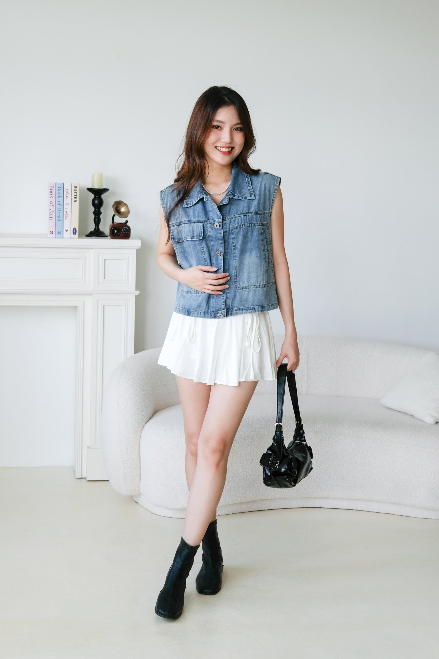 Sabby Denim Vest (Blue)