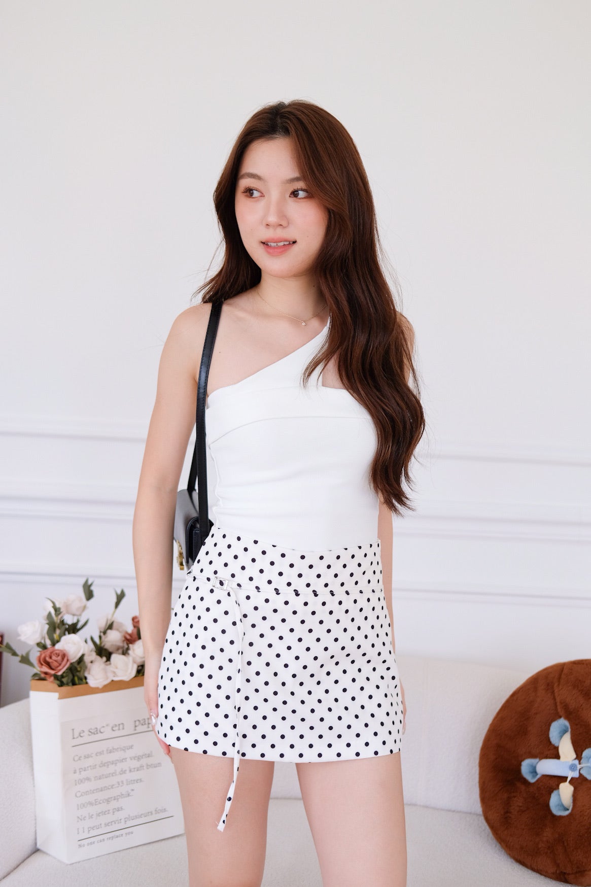Tasha Mini Belt Skort (Polka Dots) [ETA 13 Oct]
