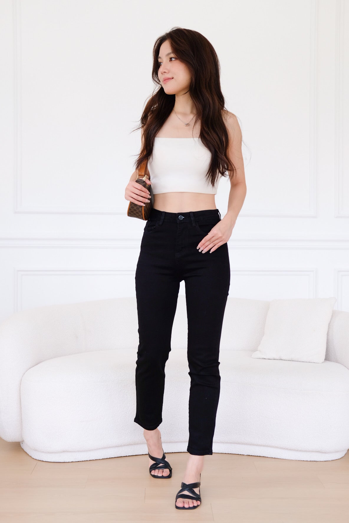 Groundbreaker Slim Fit Straight Leg Denim Jeans (Black)