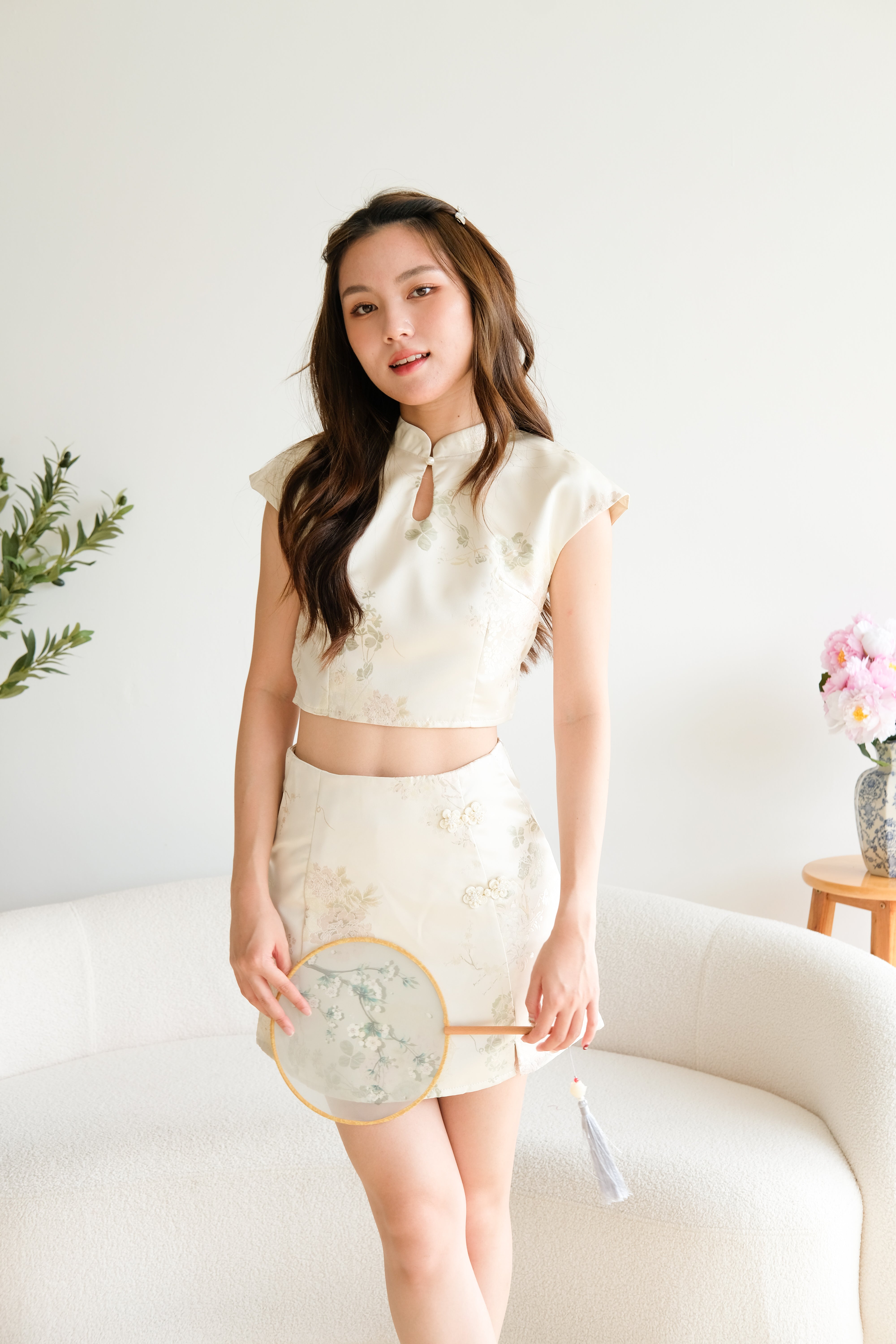 Yue Ya Modern Cheongsam (Cream)