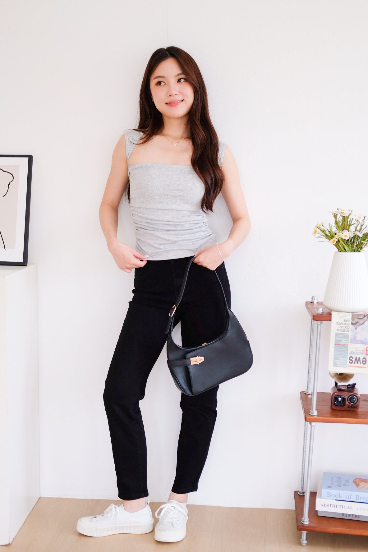 Sabrina Soft Sculpted Top (Light Grey) [ETA 9 Jul]