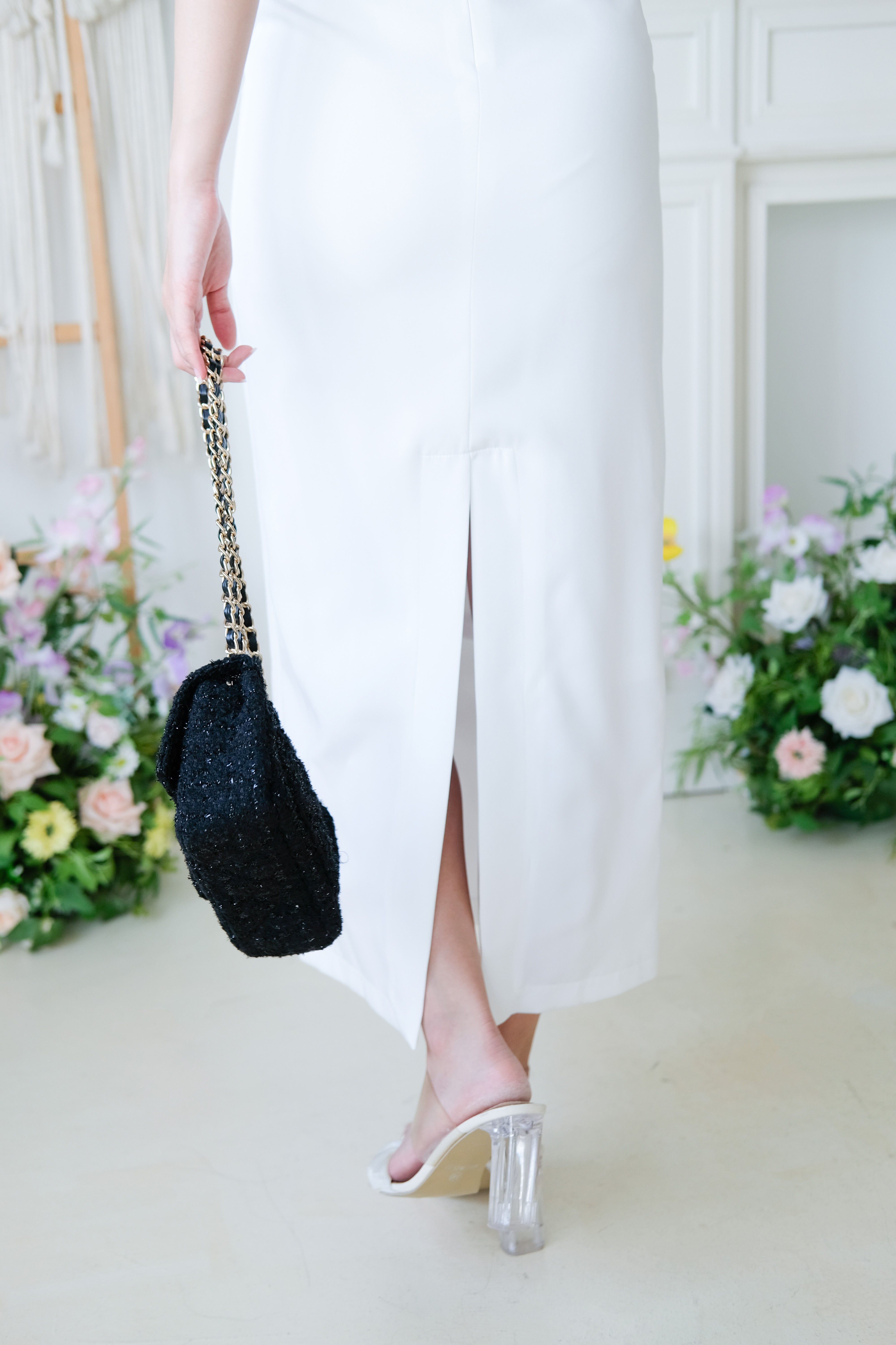 Whitney Tube Maxi Dress (White)