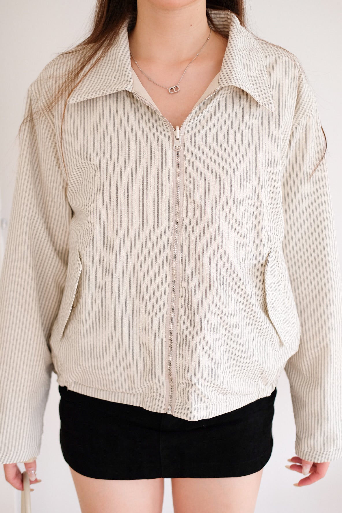 Atley Reversible Bomber Jacket (Latte Beige)