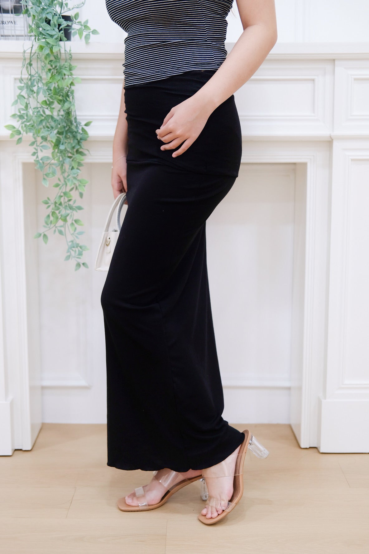 Sienna Cotton Maxi Skirt (Black) [ ETA 26 Aug ]