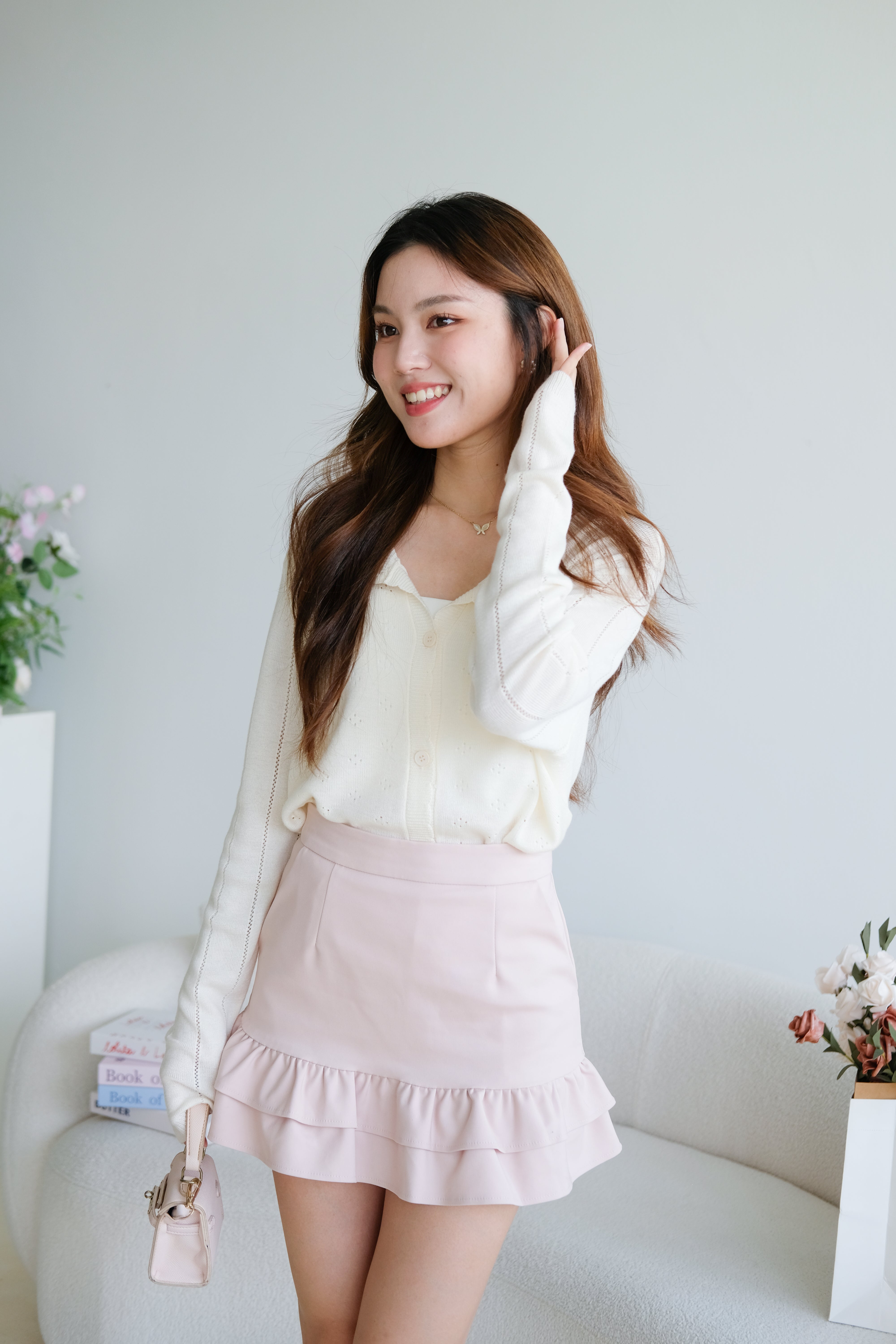 Kasley Light Knit Cardigan (Beige)