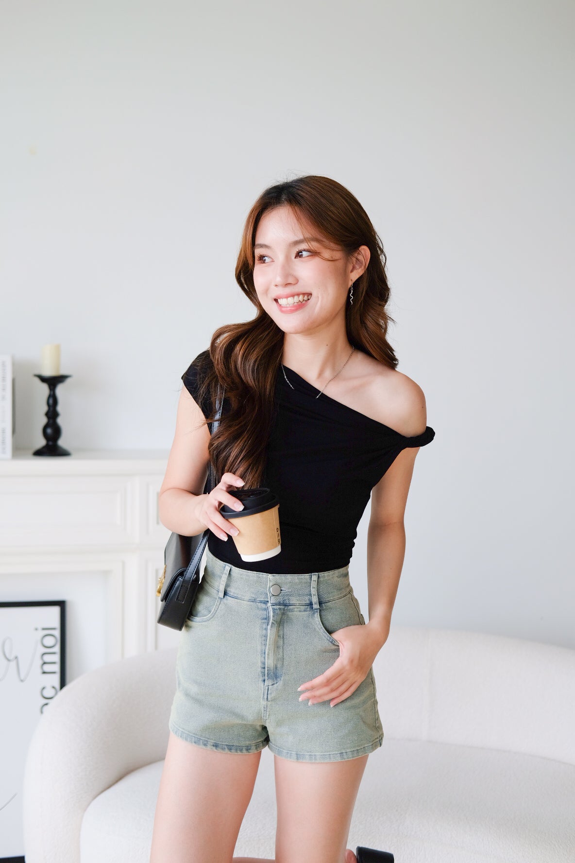 Felice Twist Toga Top (Black)