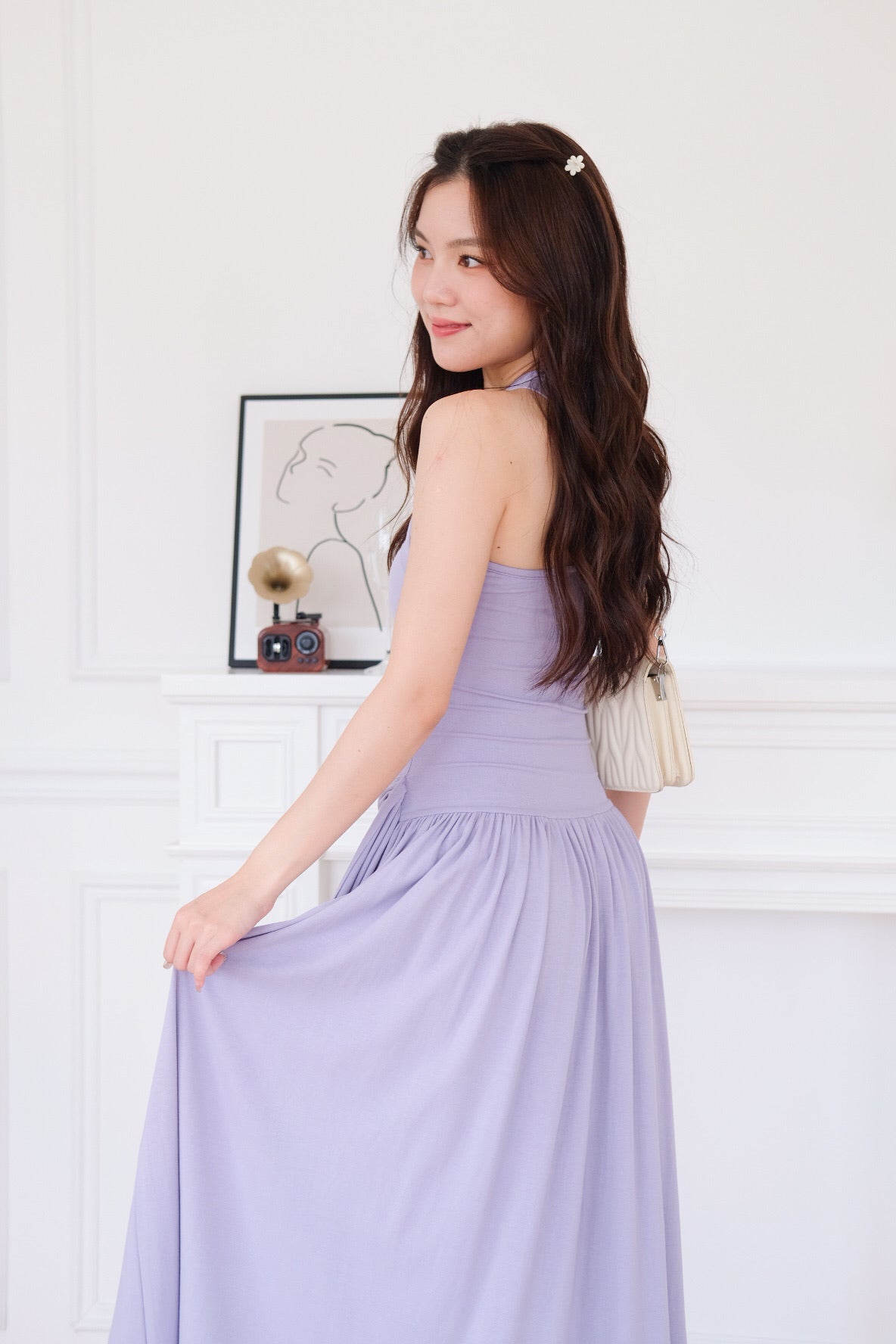 Jessy Toga Cotton Maxi Dress (Heather Purple)