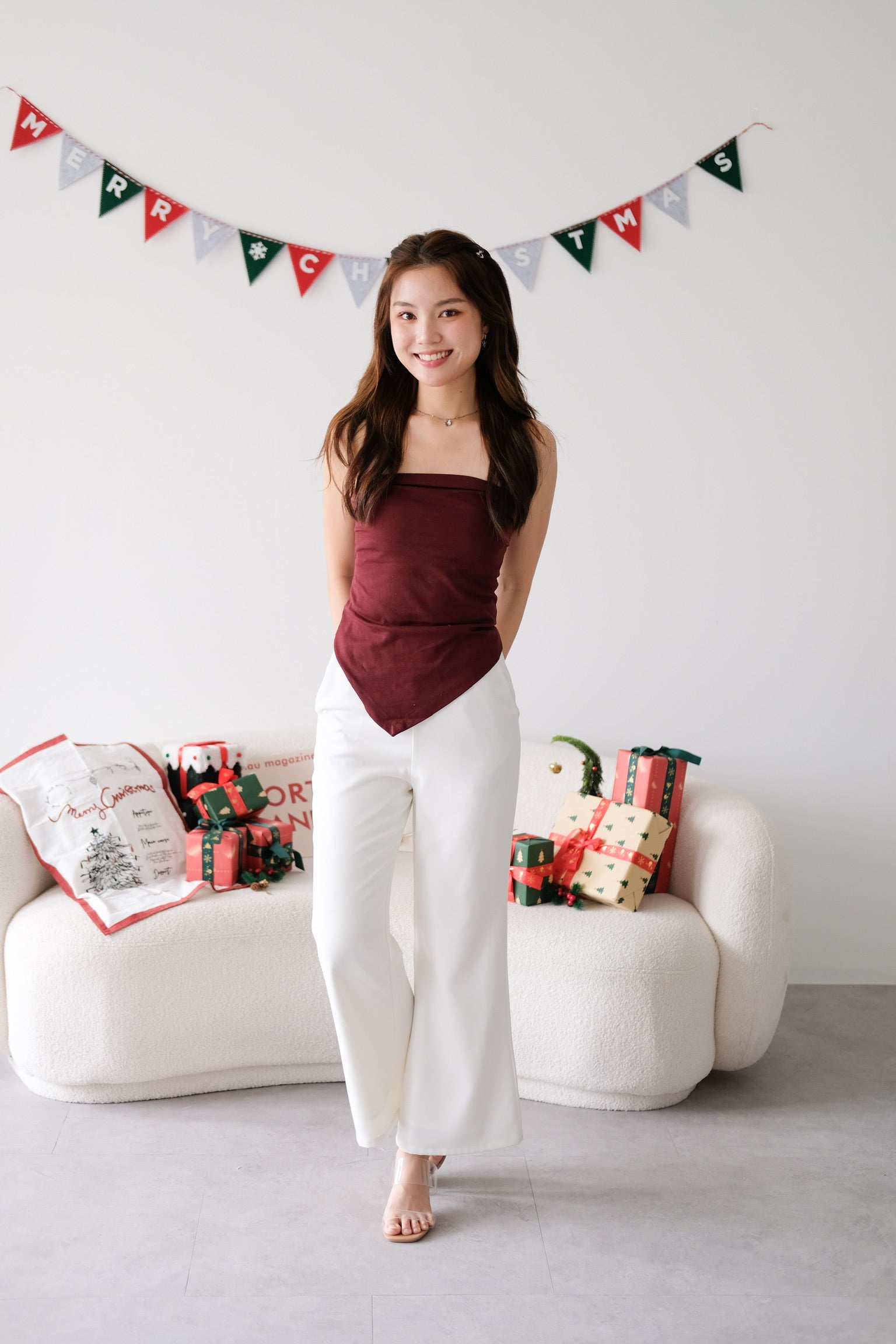 Porter Asymmetrical Tube Top (Wine)