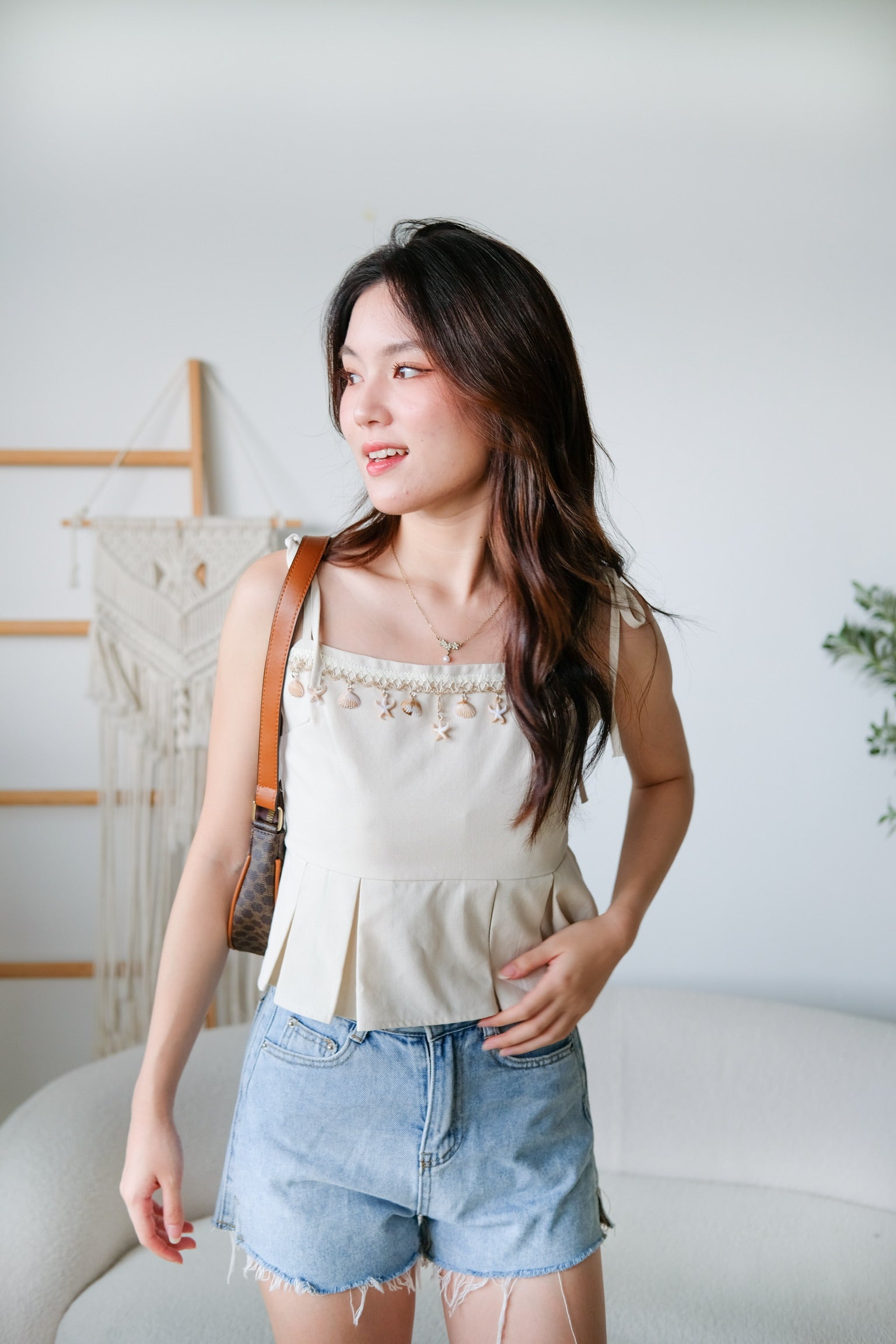 Marise Bohemian Muji Crop (Cream)
