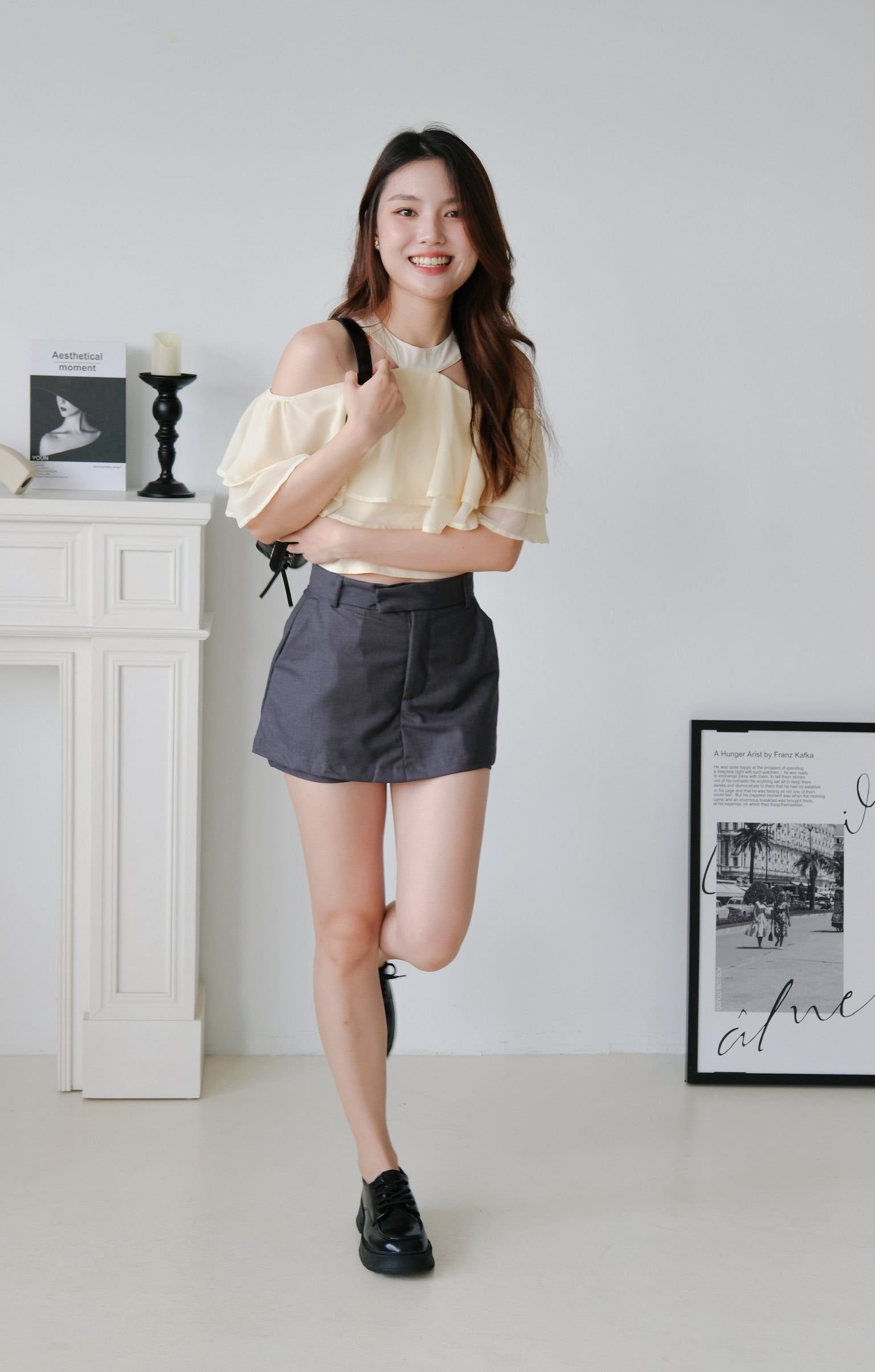 Casey Basic A Line Skort (Grey)