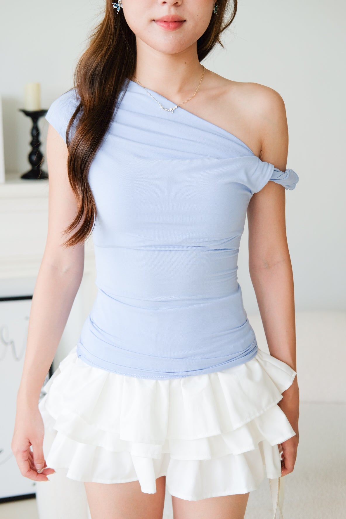 Felice Twist Toga Top (Sea Blue)