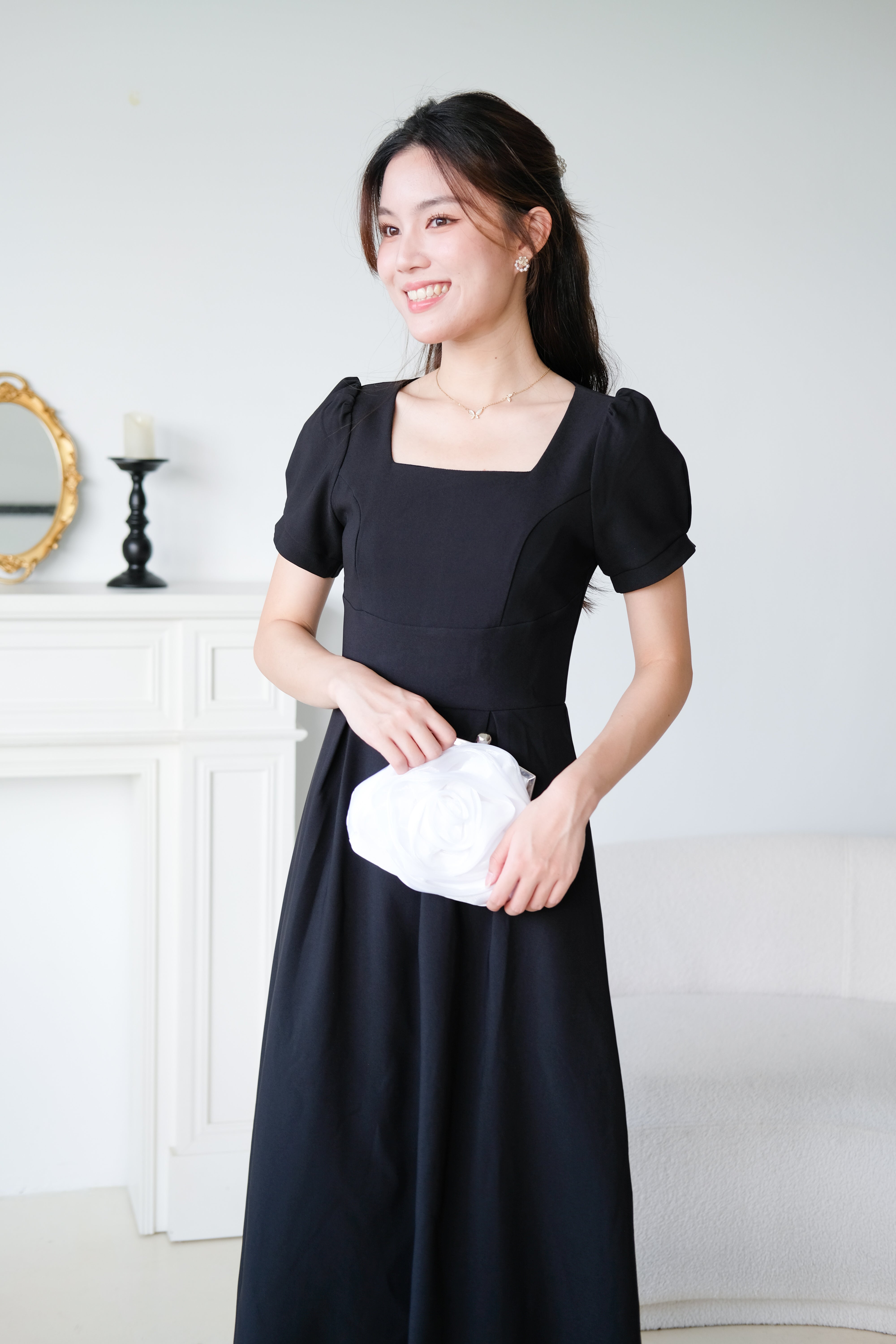 Sorelle Maxi Dinner Dress (Black)