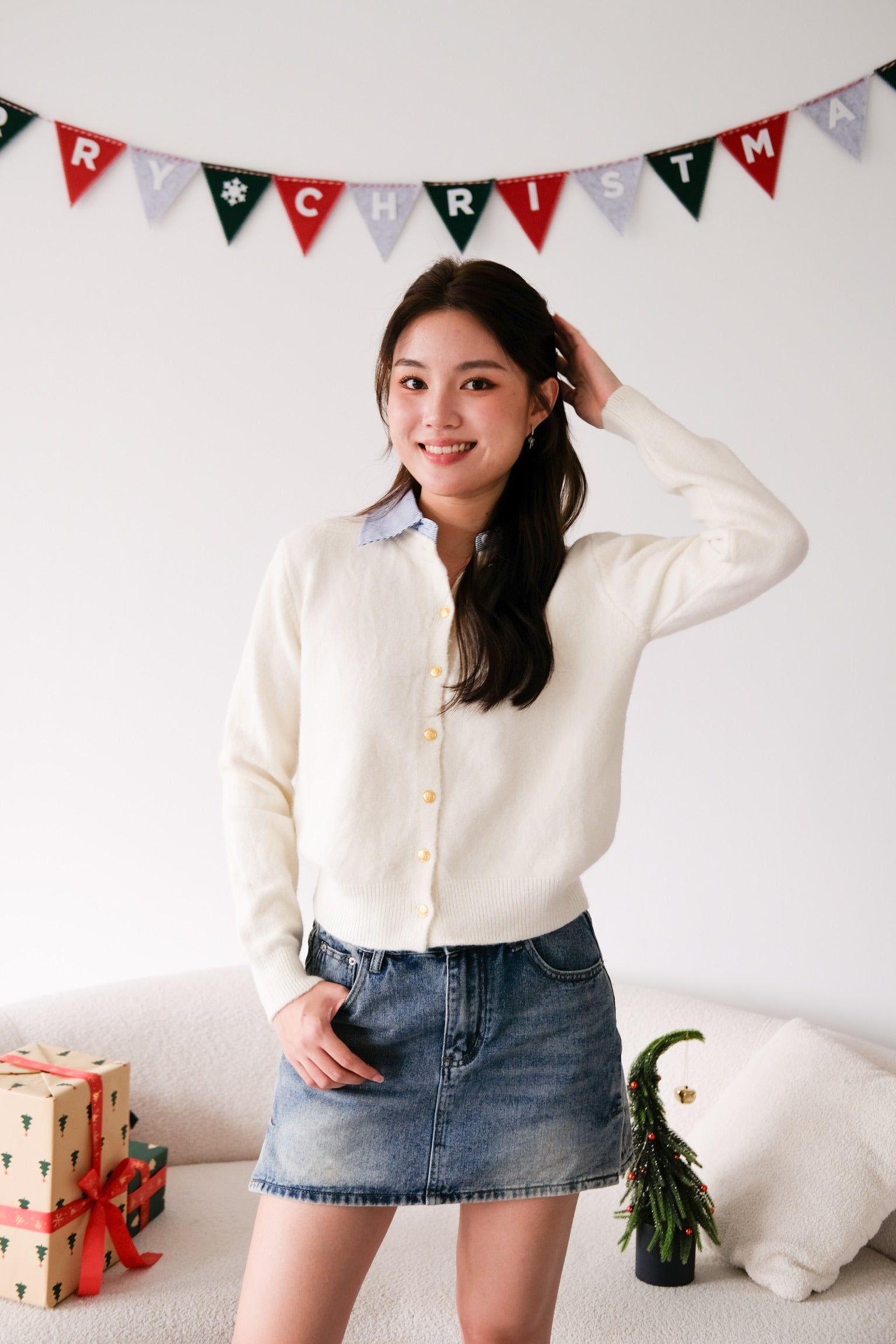 Celine Sweater Shirt (Cream)