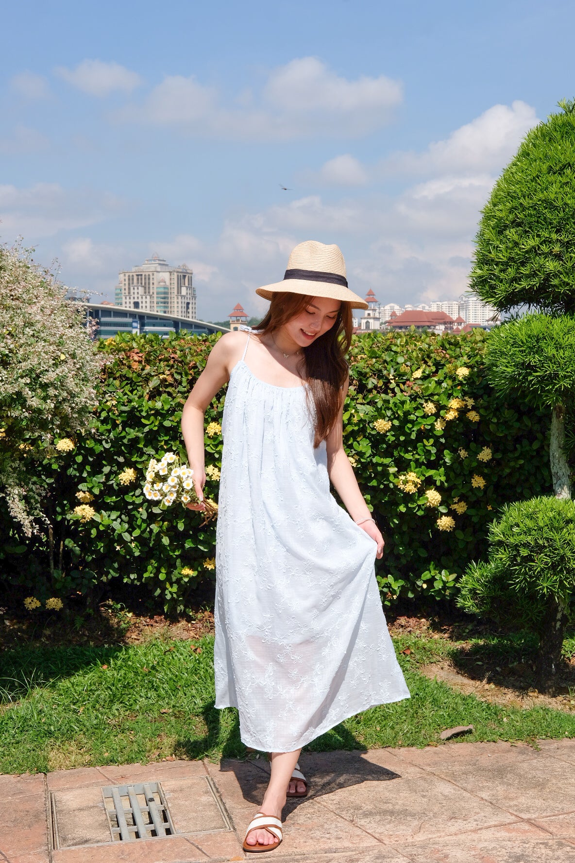 May Vacay Loose Fit Maxi Dress (Sky Blue)