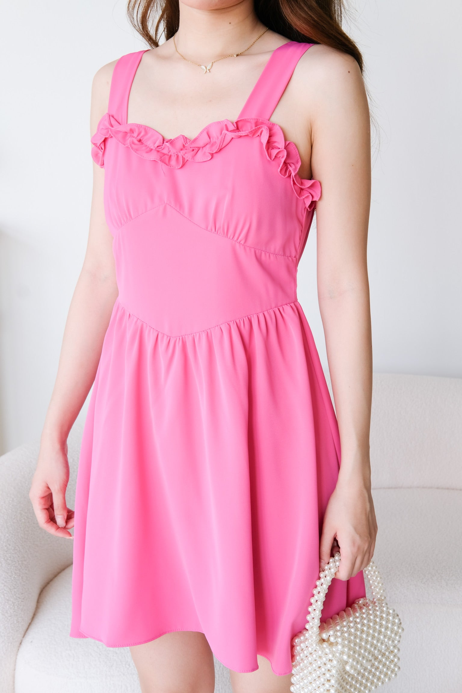 Bella Sweetheart Dress (Hot Pink)