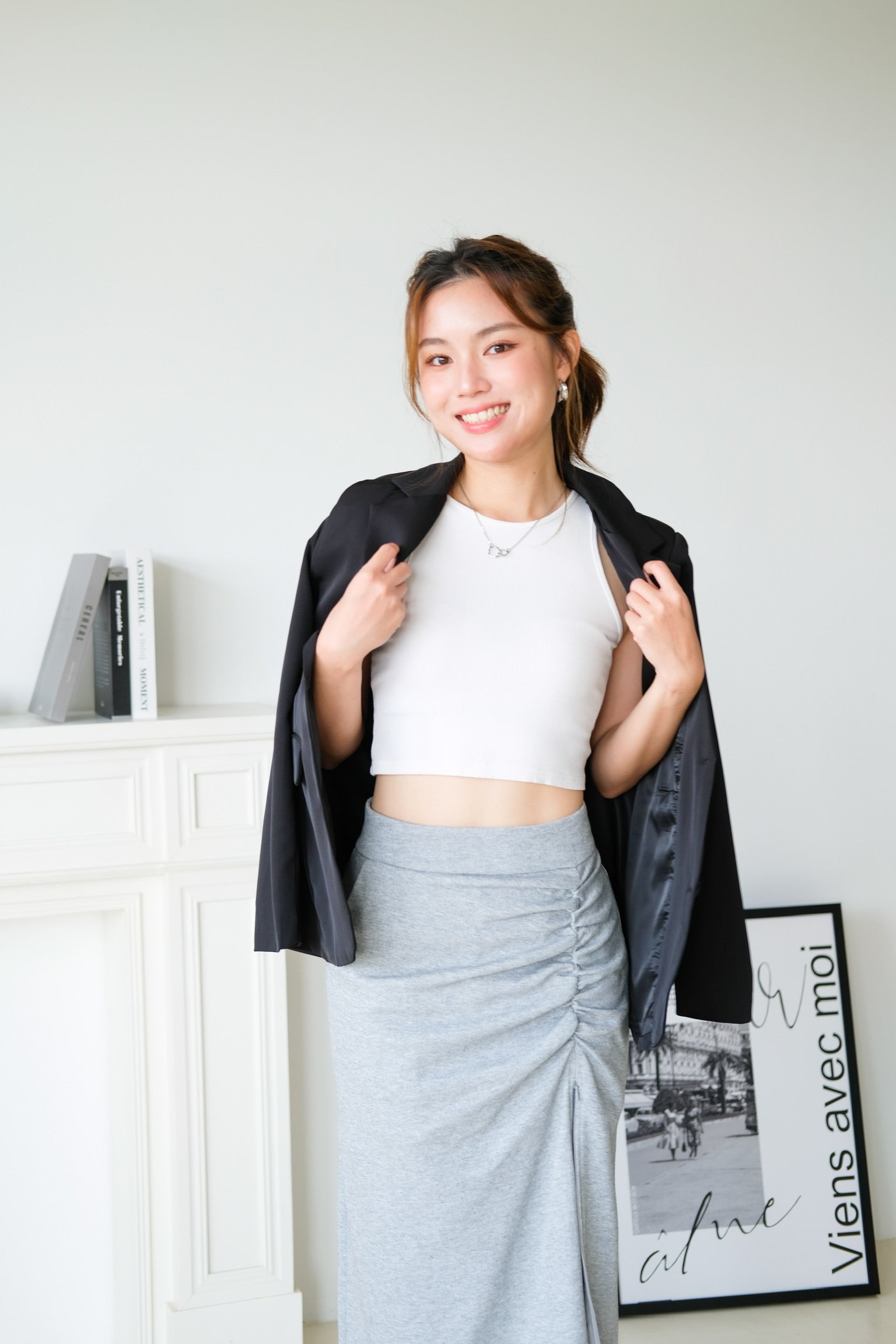 In A Meeting Collared Blazer (Black)