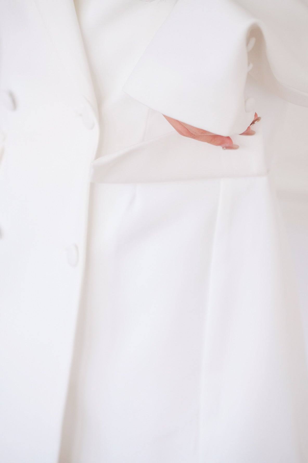 The Executive Blazer Dress (White)