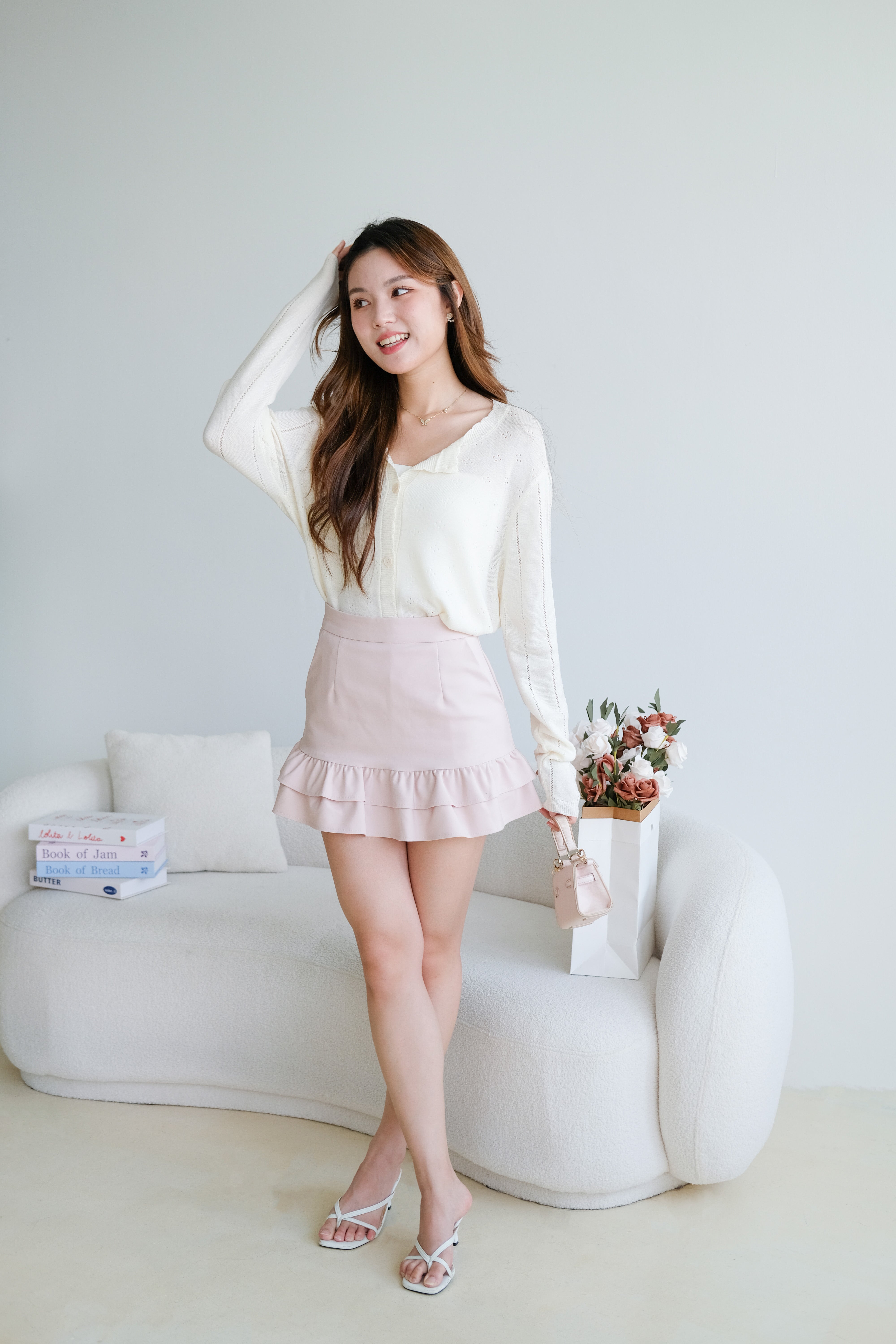Kasley Light Knit Cardigan (Beige)