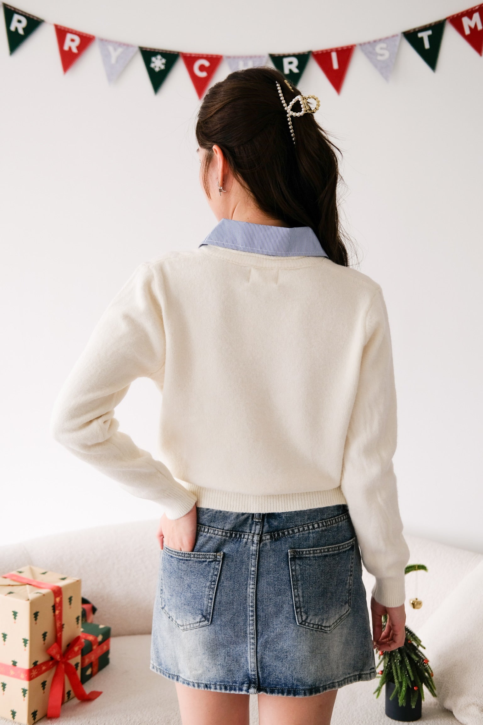 Celine Sweater Shirt (Cream)