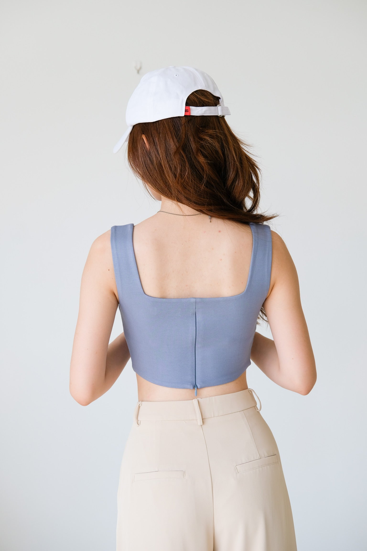 Classic Padded Cami Top (Steel Blue)