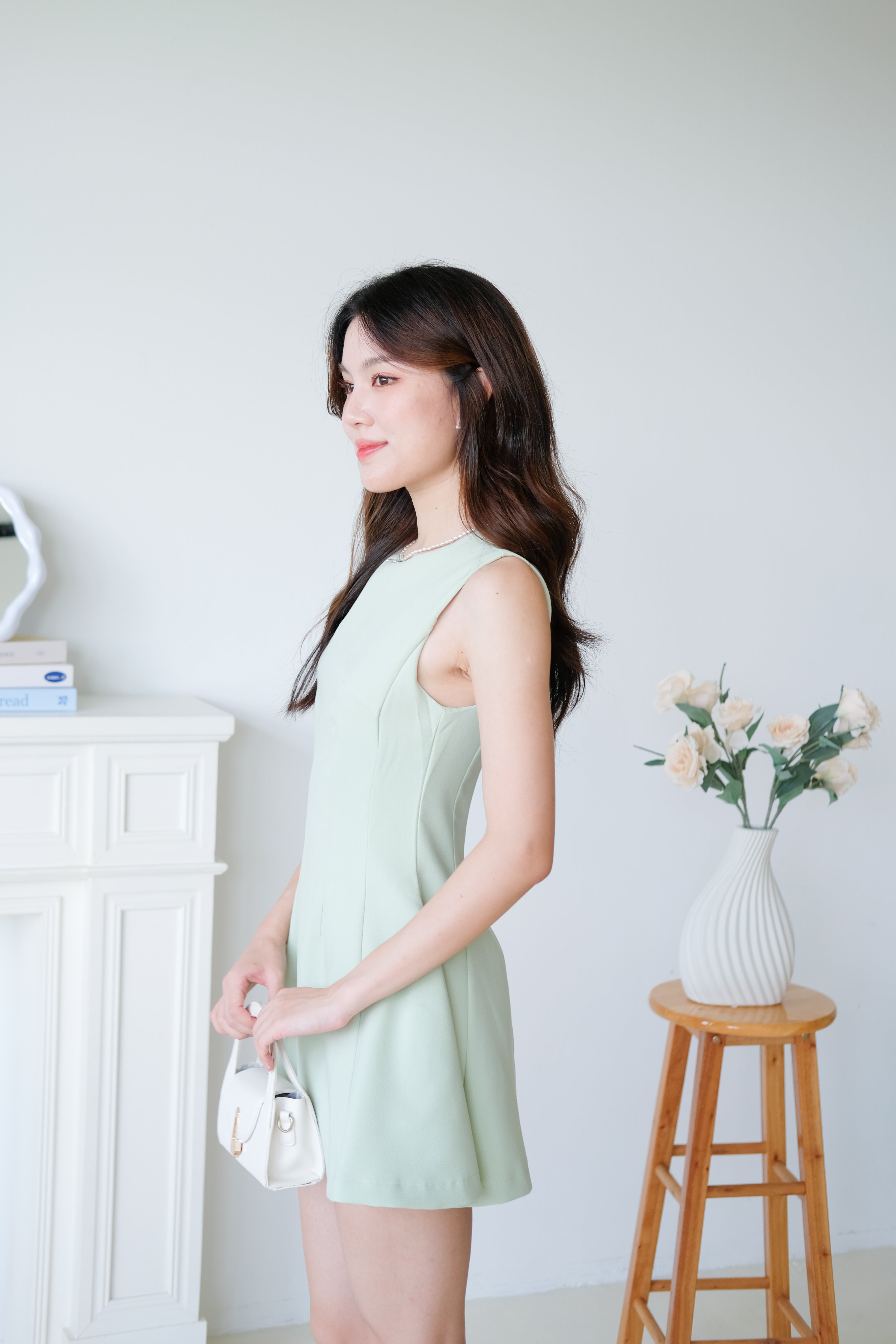 Tasya Skater Dress (Avocado Green)