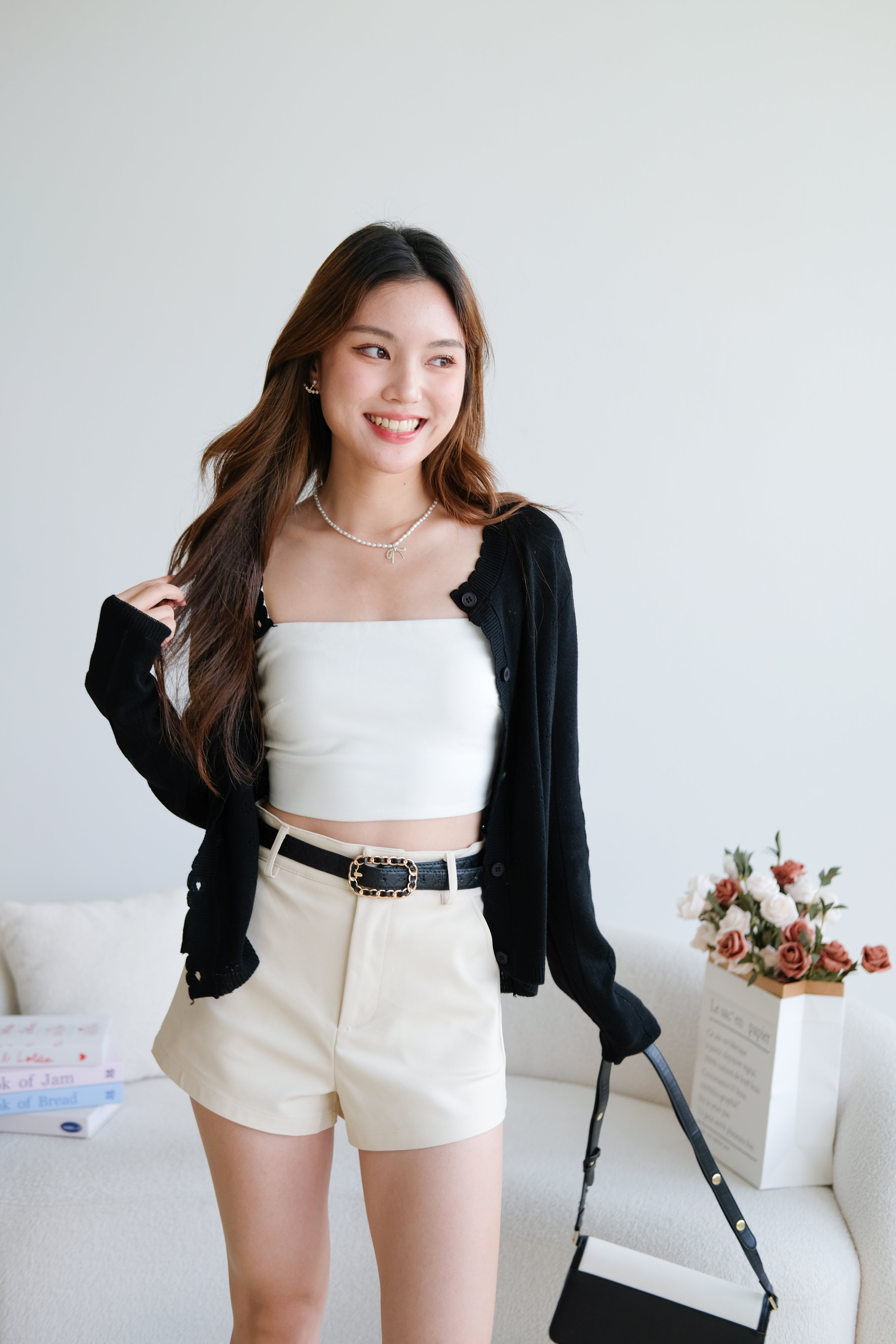 Kasley Light Knit Cardigan (Black)