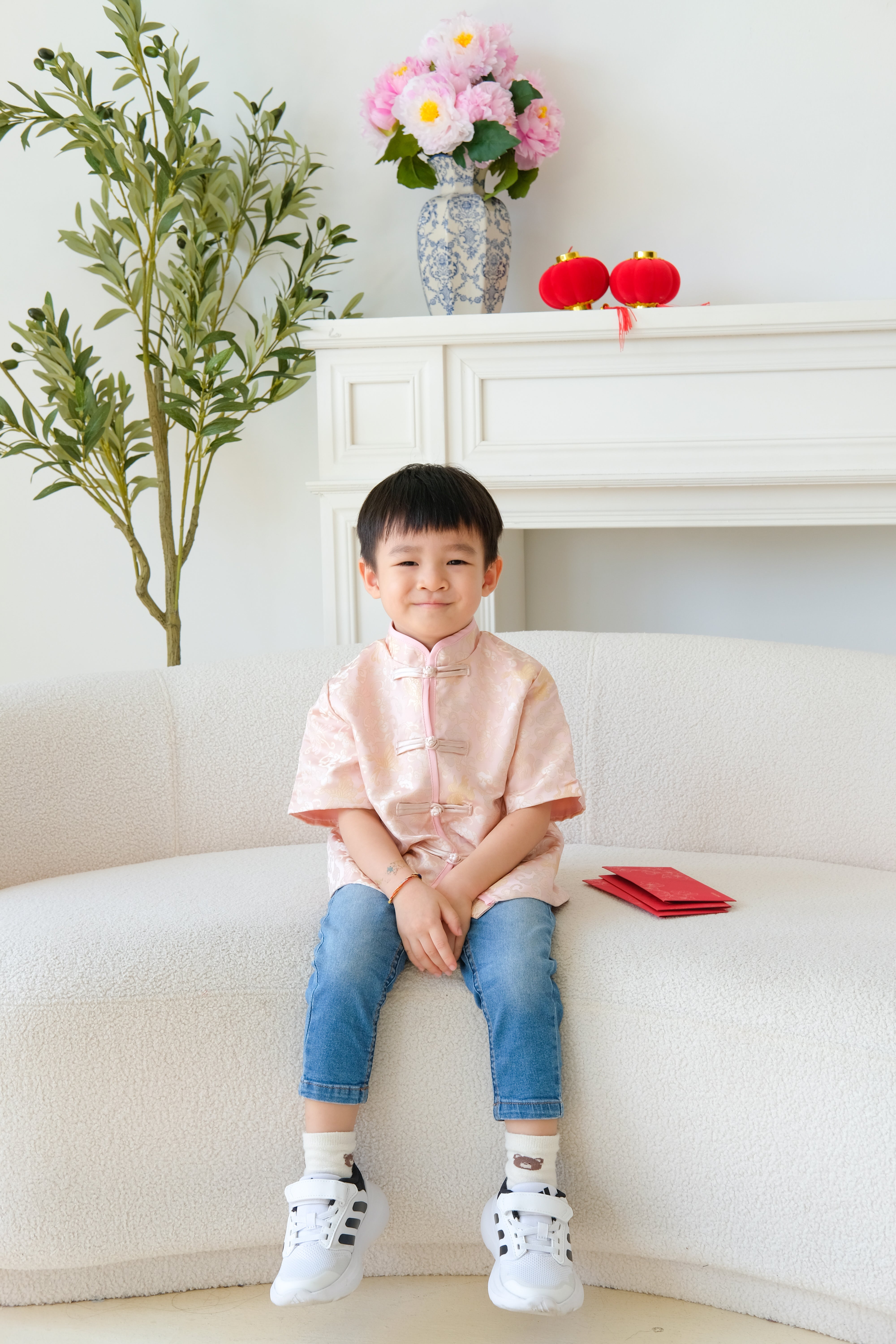 Man Modern Little Boy Samfu (Champagne Pink)