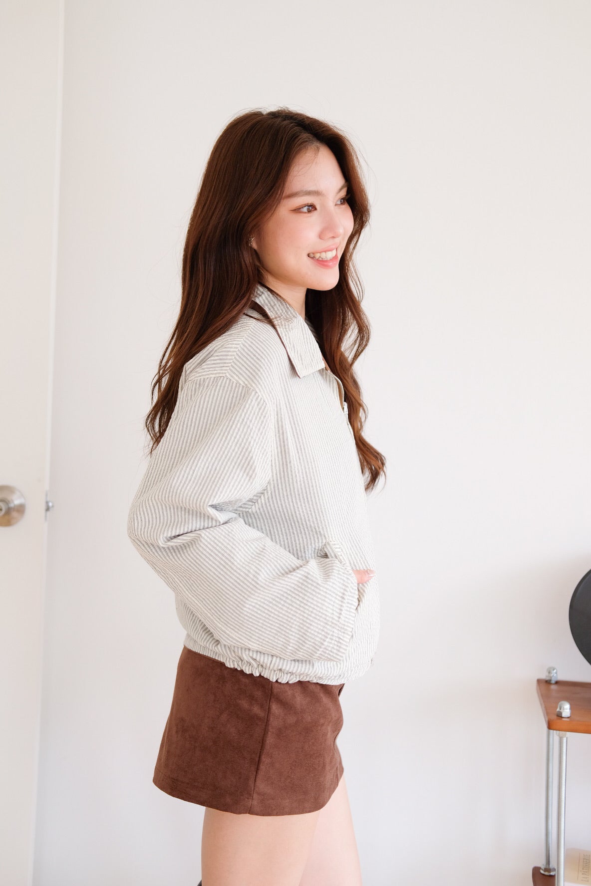 Atley Reversible Bomber Jacket (Walnut Brown)