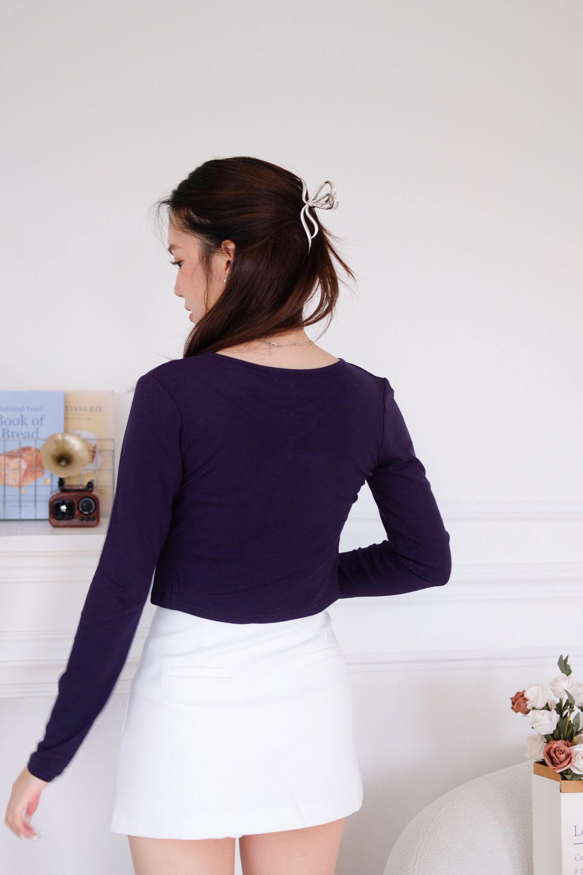 Isla Button Cardigan (Navy Blue)