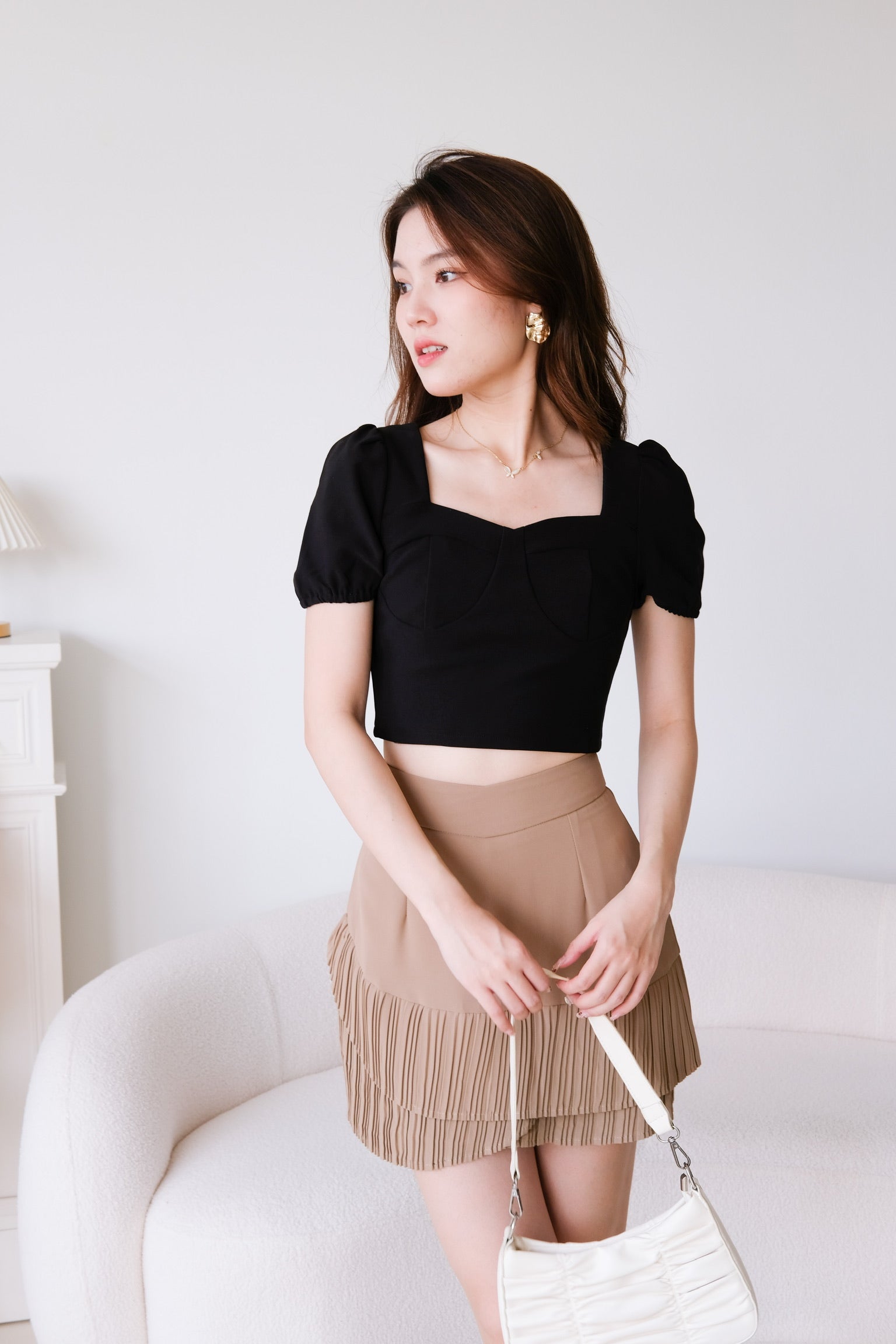 Vince Puffy Crop (Black)