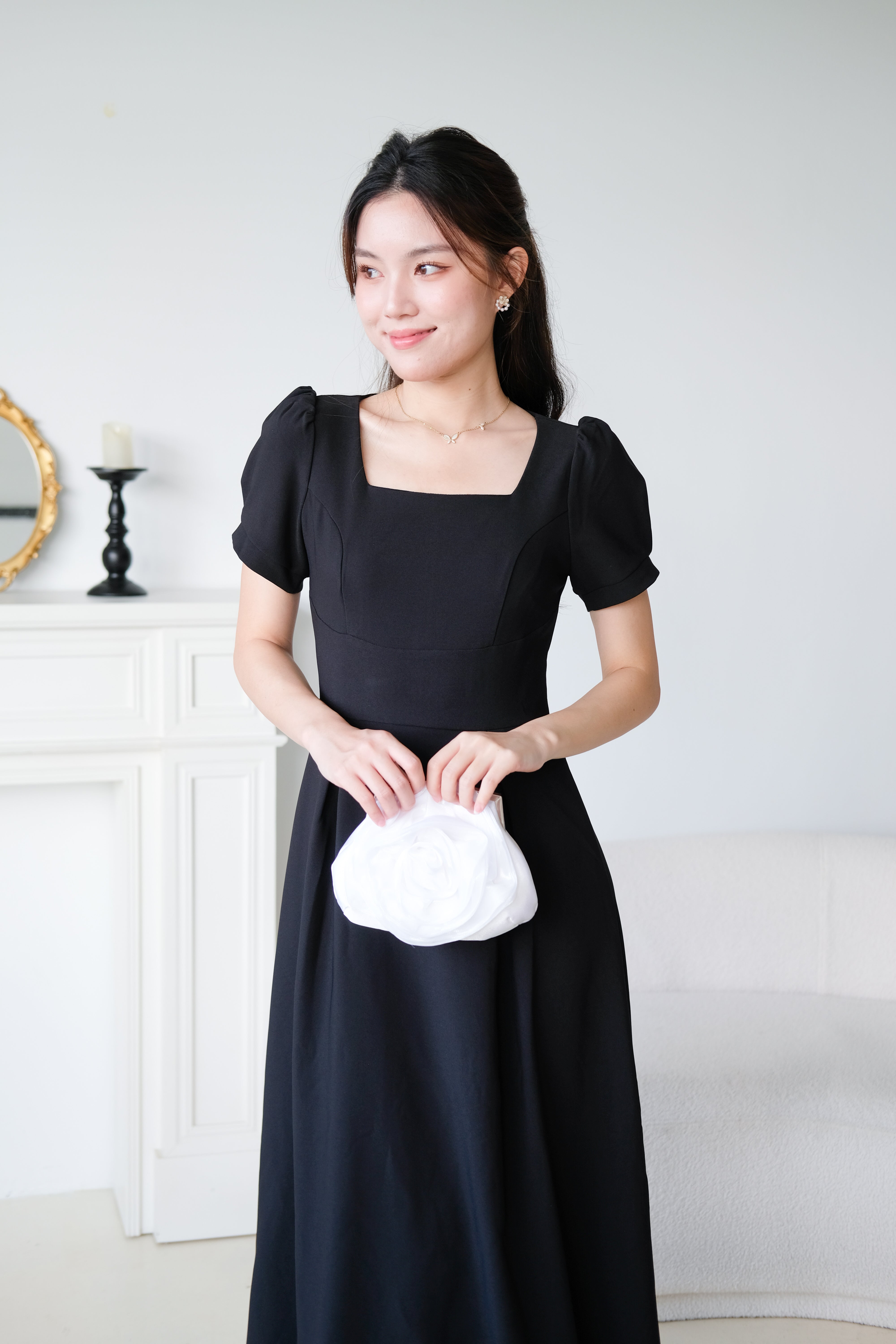 Sorelle Maxi Dinner Dress (Black)