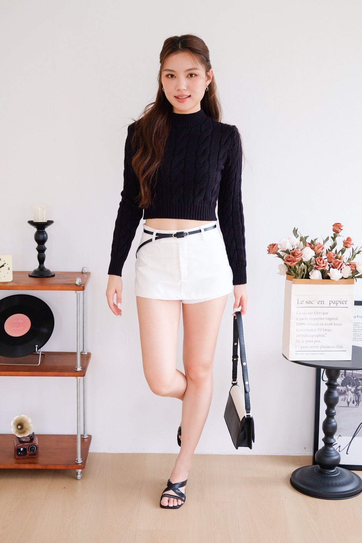 Contour Belted Skort (White)