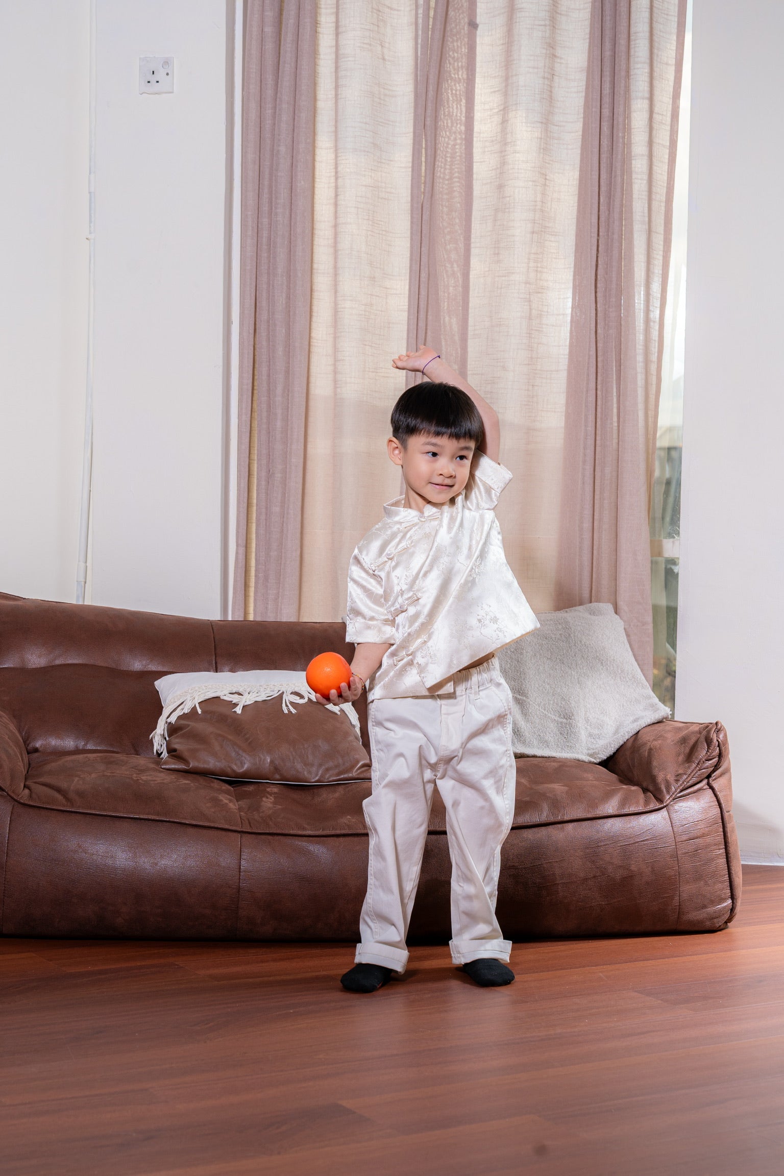 [ETA 15-21 Jan] 花禧团圆 Spring Reunion Boy Samfu (Cream)