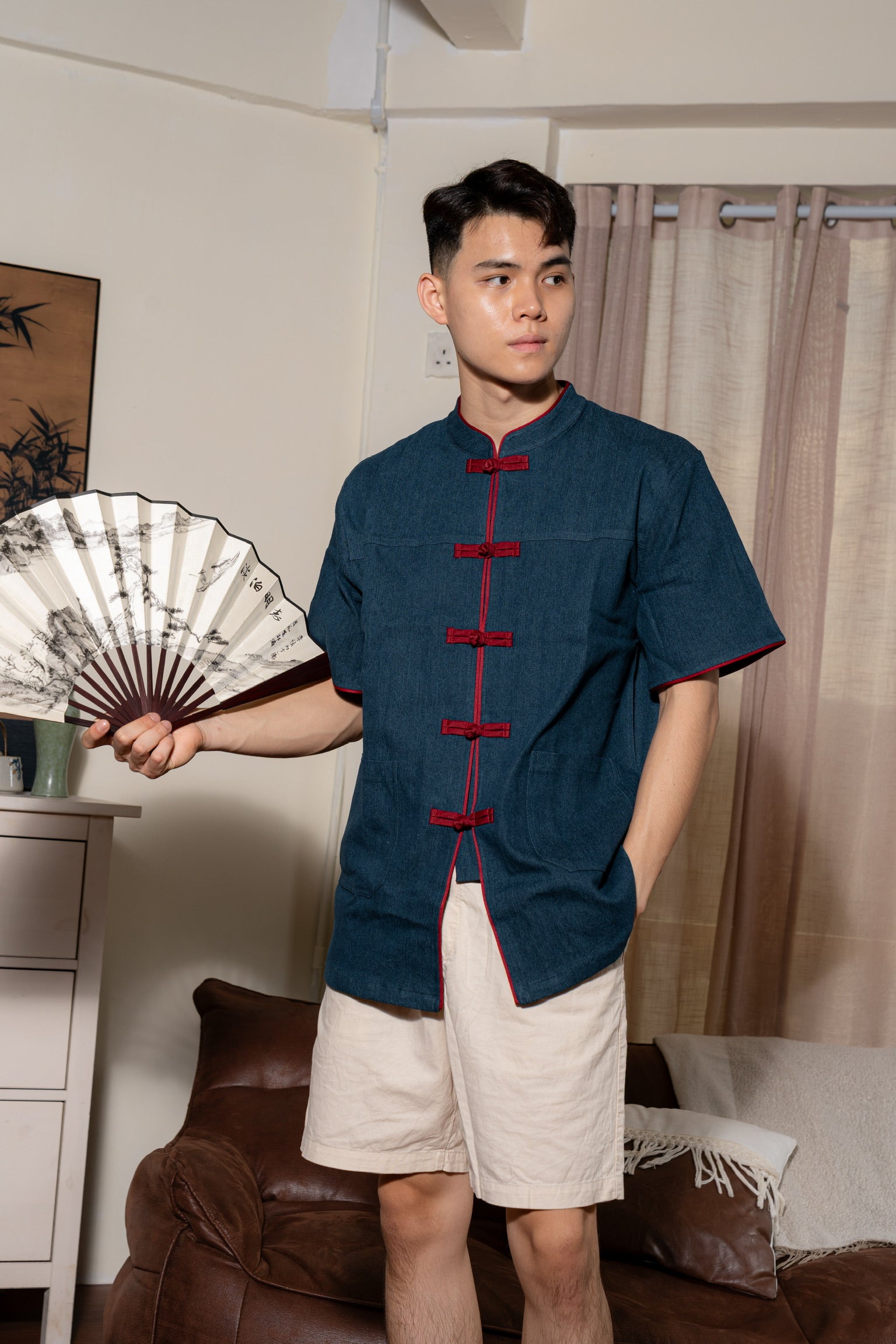 丹禧牛仔 Denim Joy Men Samfu (Dark Blue)