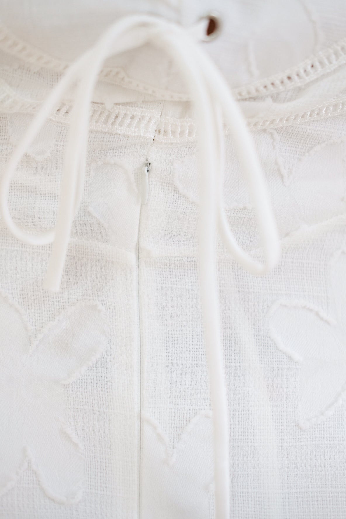 White Floral Organza Maxi Dress