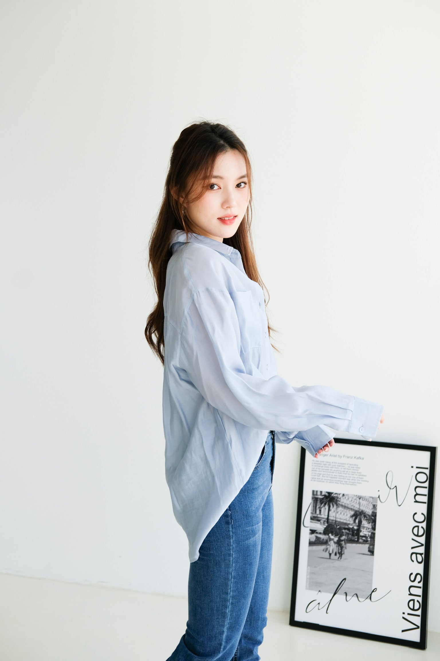 Chester Relaxed Blouse (River Blue)