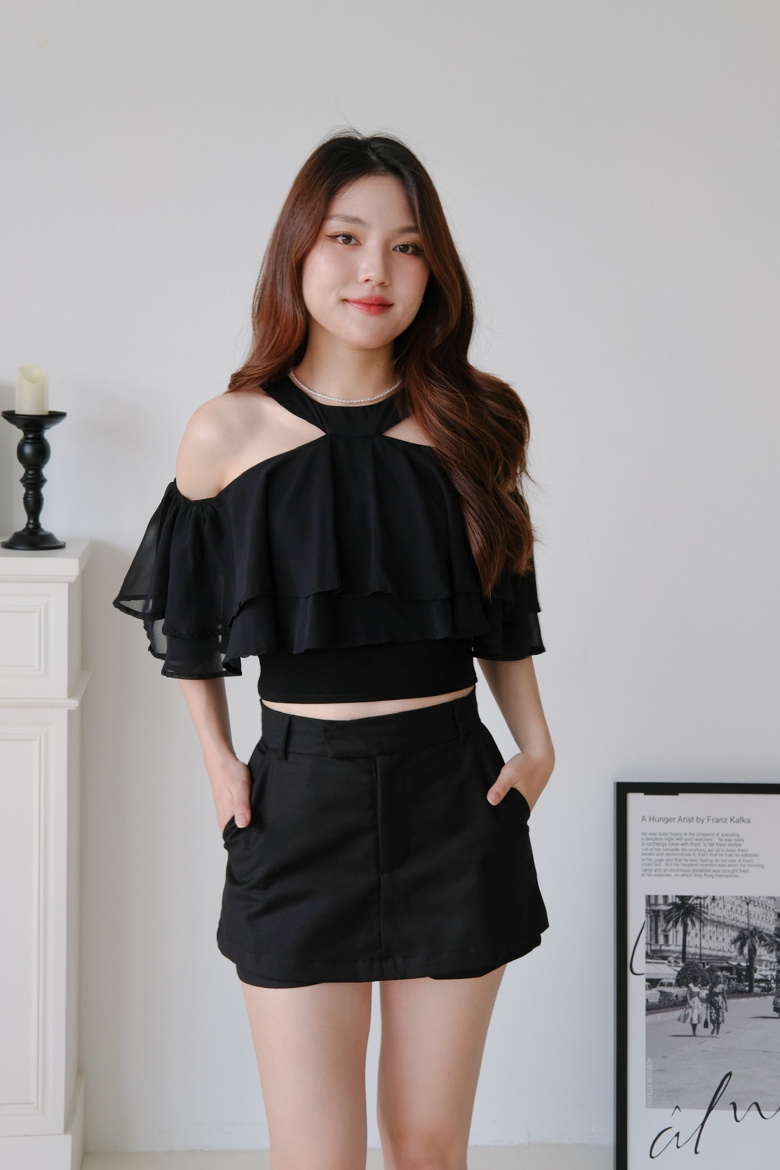 Casey Basic A Line Skort (Black)