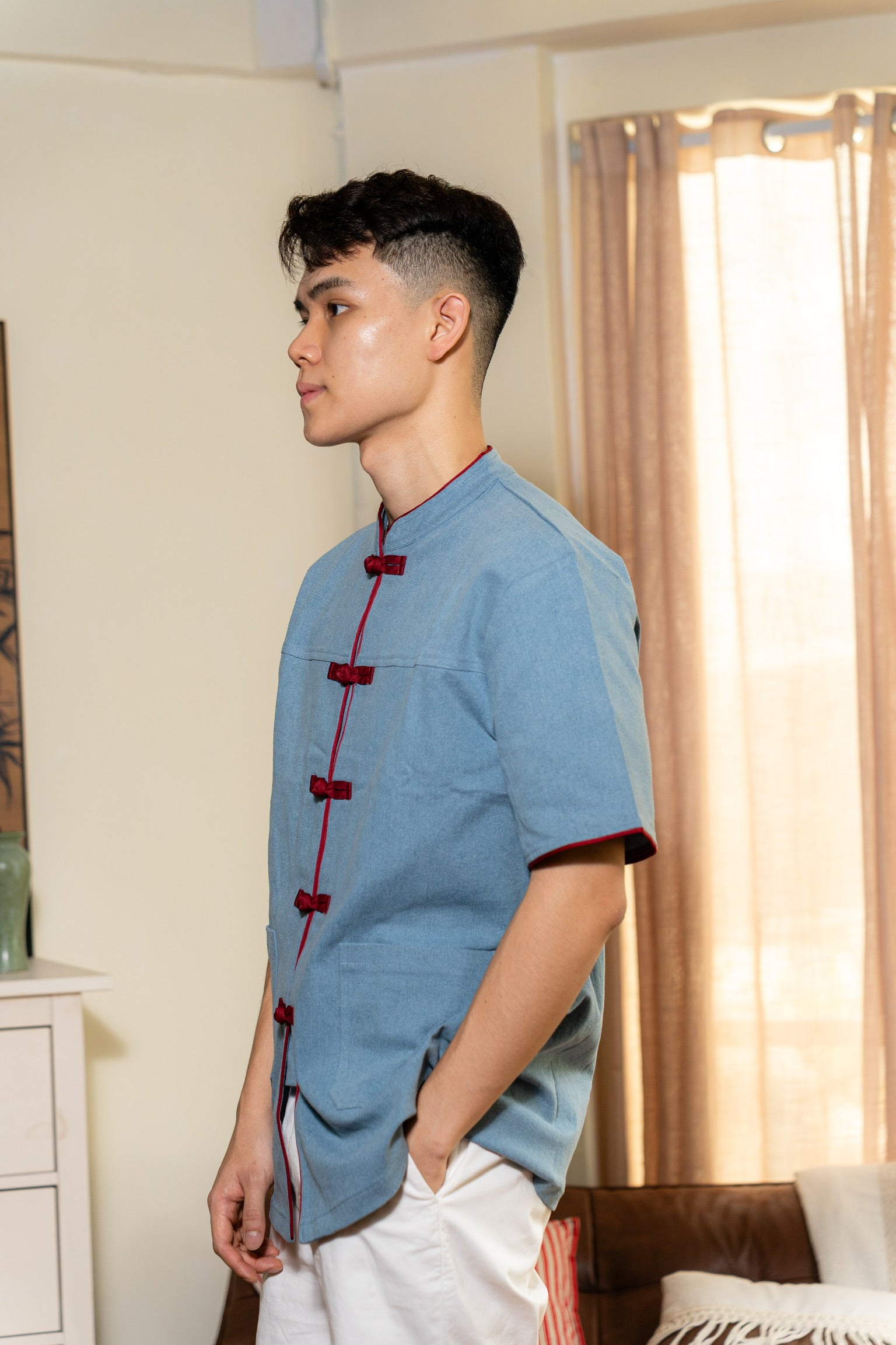 丹禧牛仔 Denim Joy Men Samfu (Light Blue)