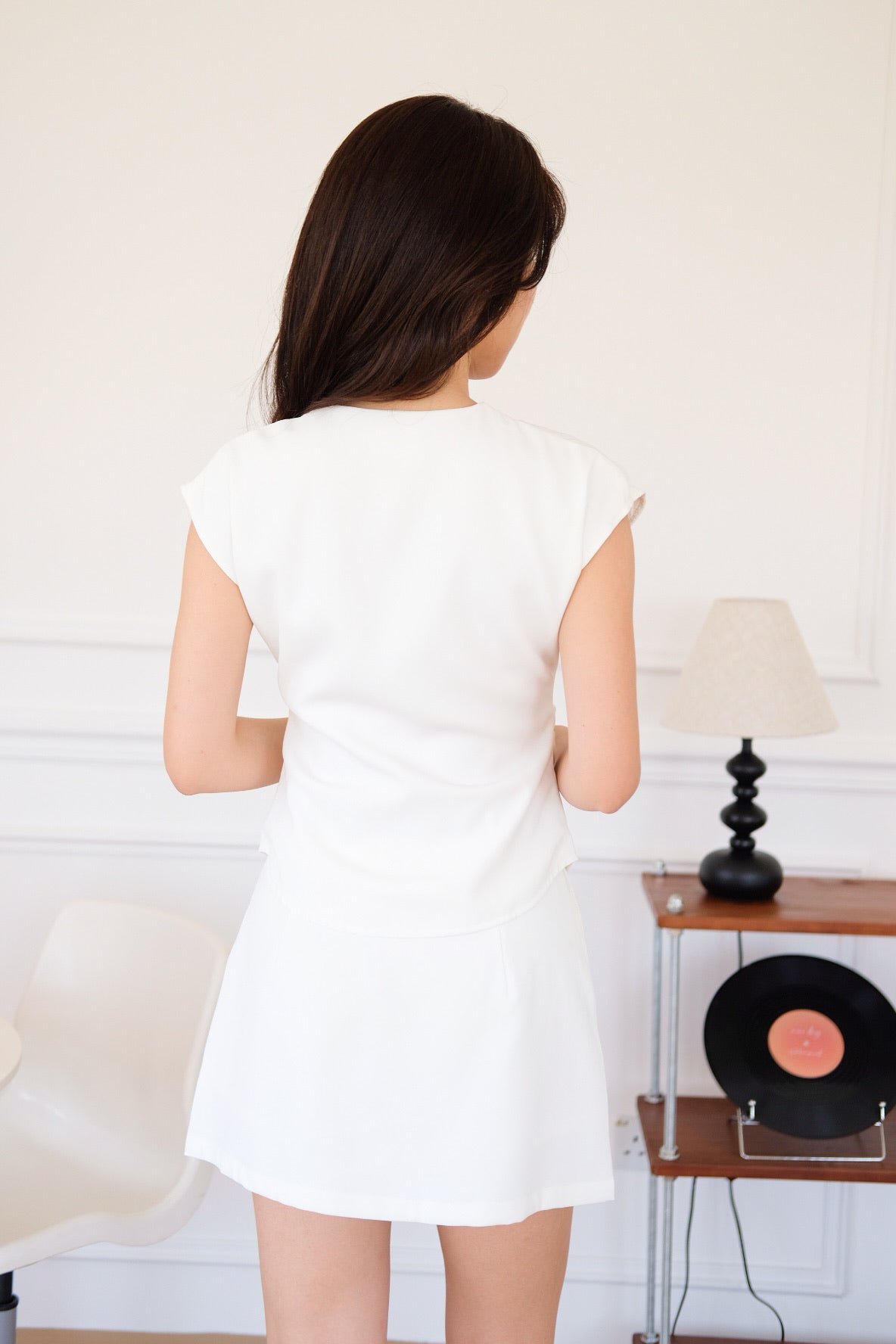 Jarelle Metallic Button Set (White)