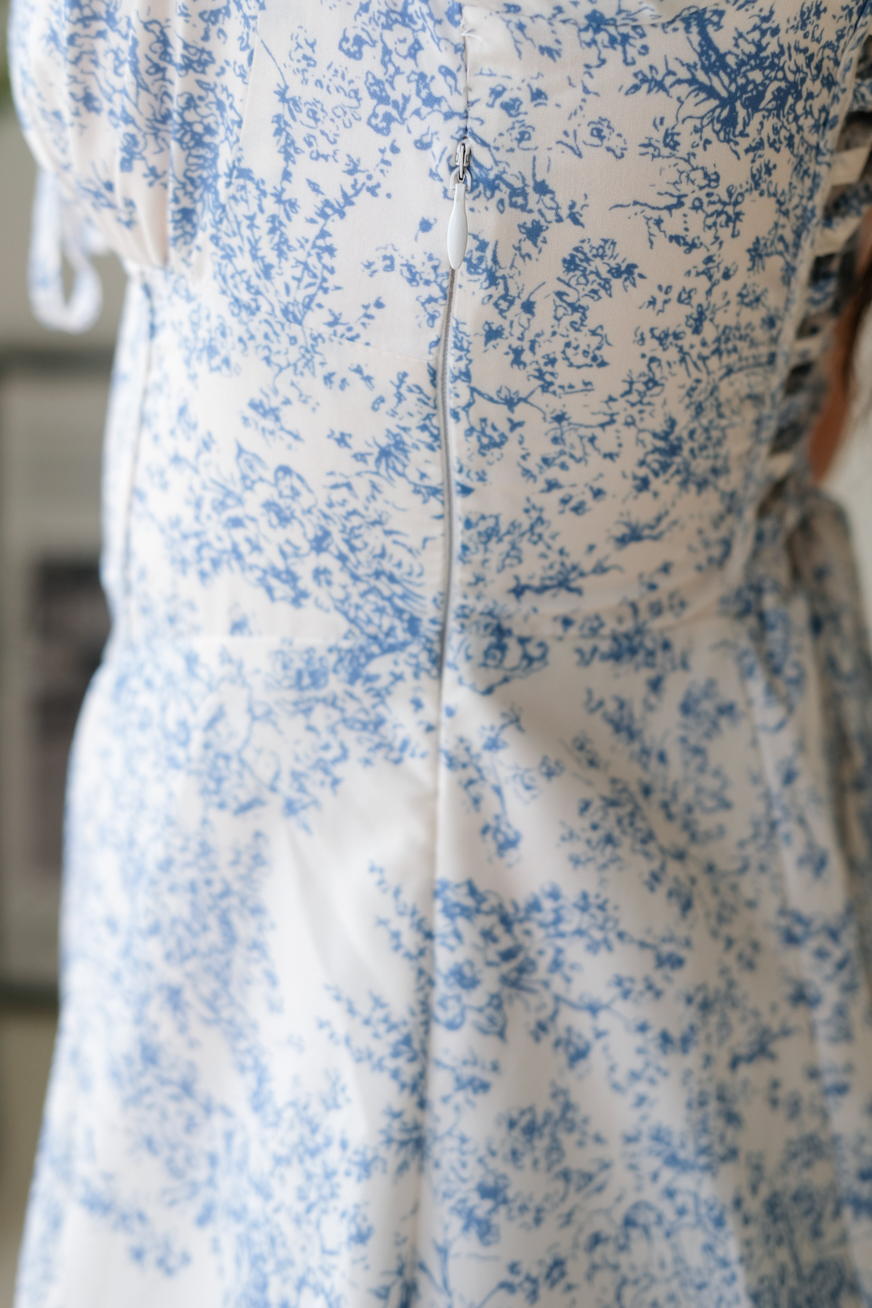 Daphne Ruched Porcelain Maxi Dress (Sky Blue)