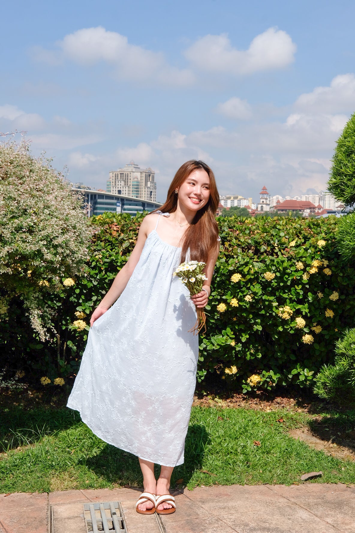 May Vacay Loose Fit Maxi Dress (Sky Blue)