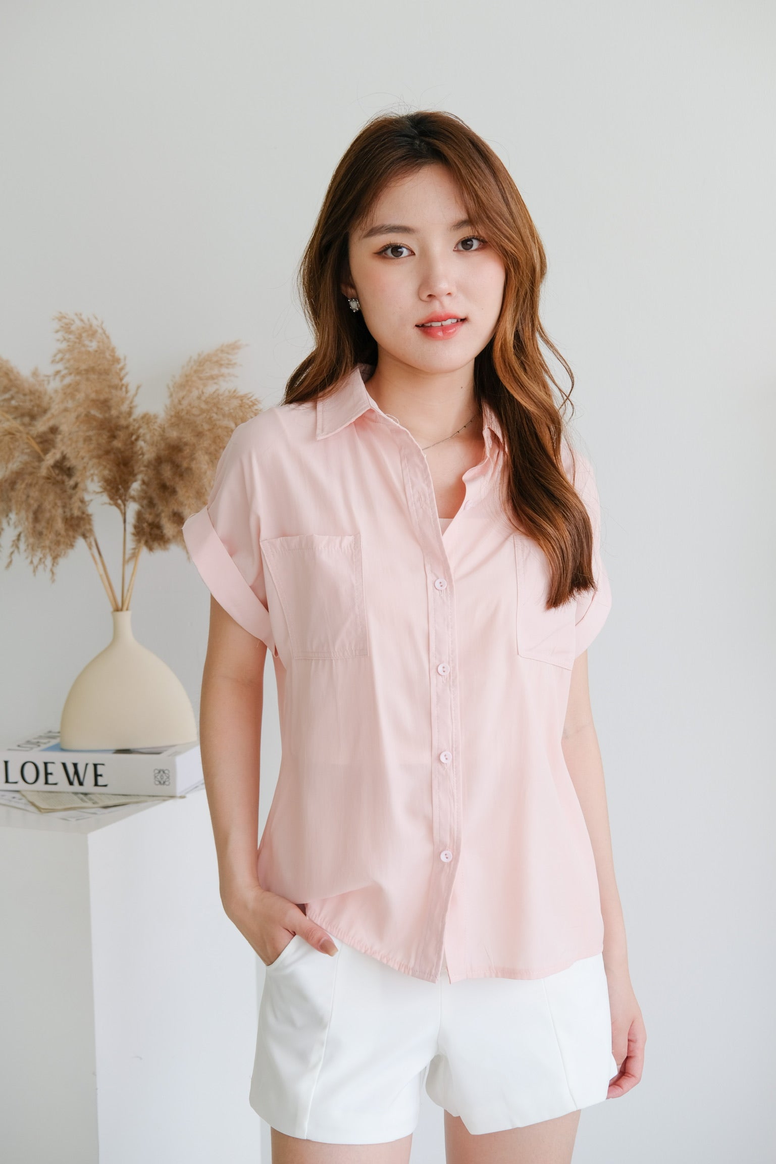 Eunji Korean Blouse (Pink)