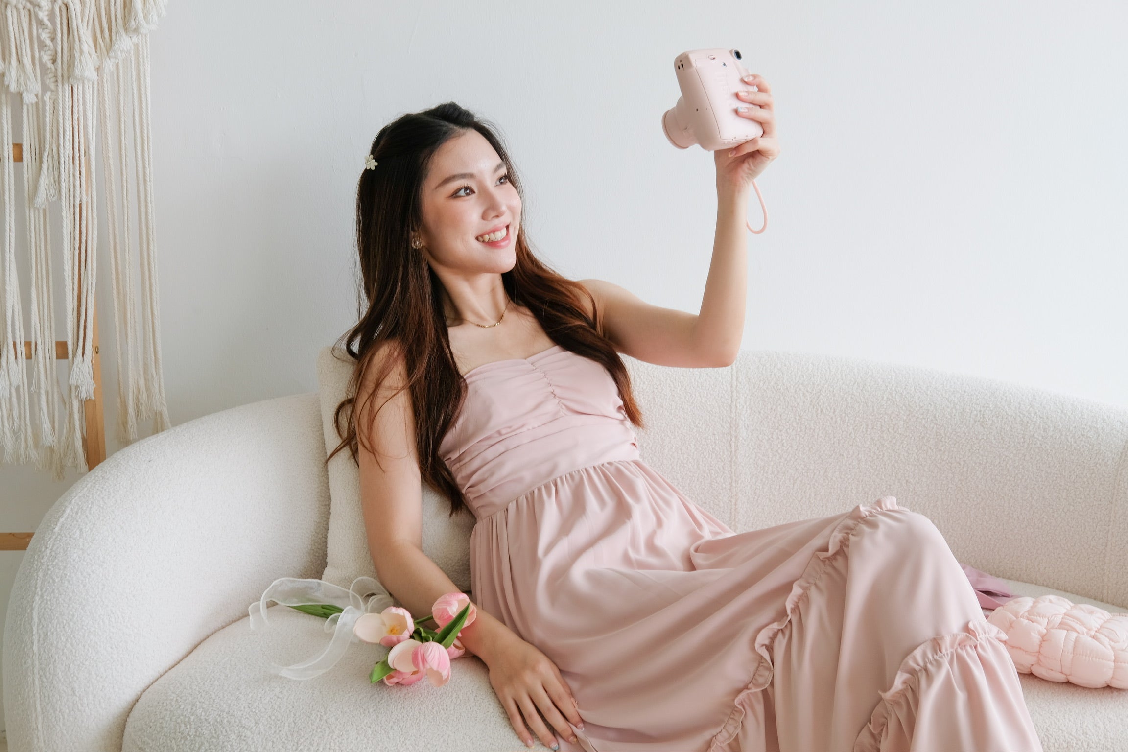 Anna Sweetheart Tube Maxi Dress (Dusty Pink)