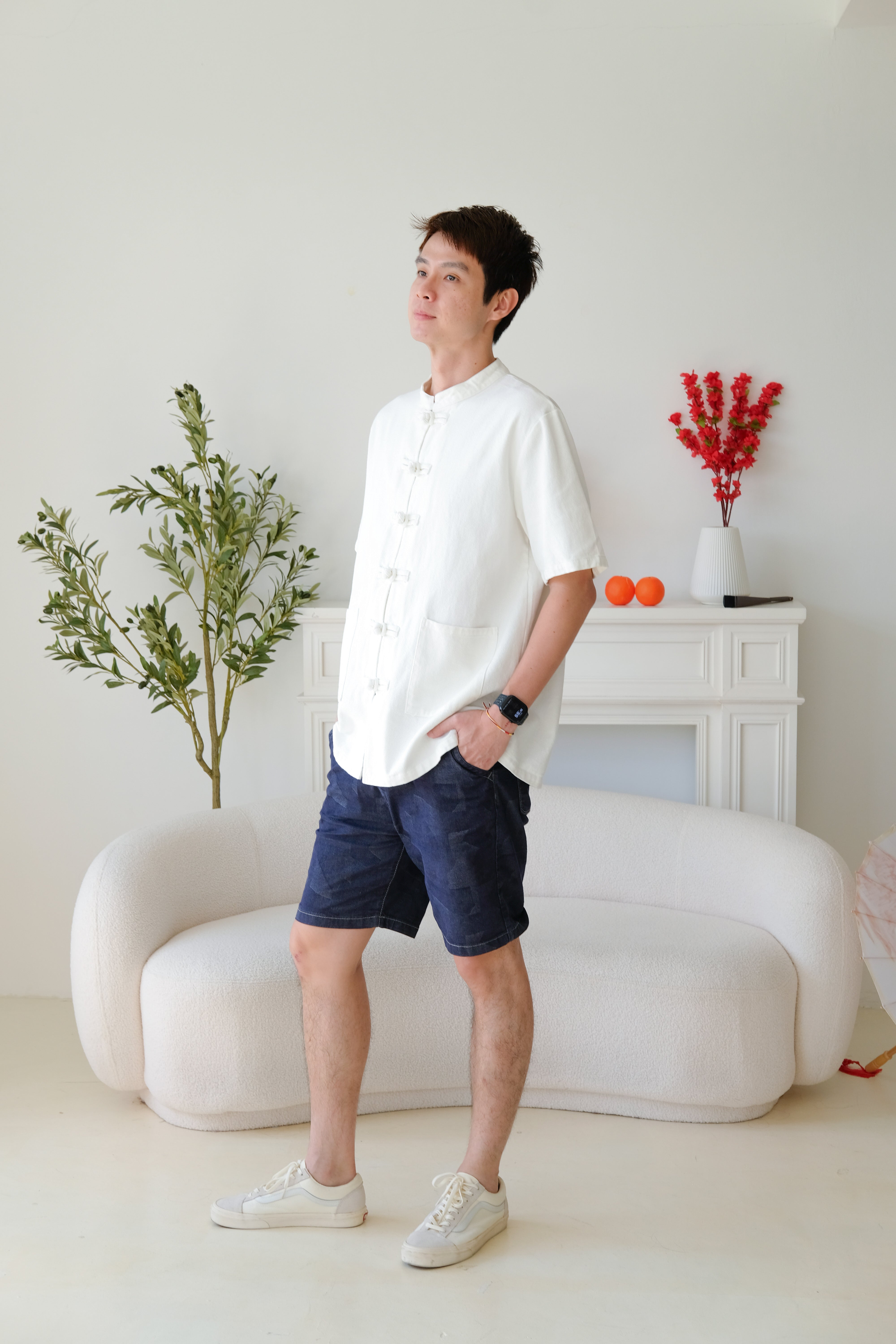 Andrew Denim Samfu (White)