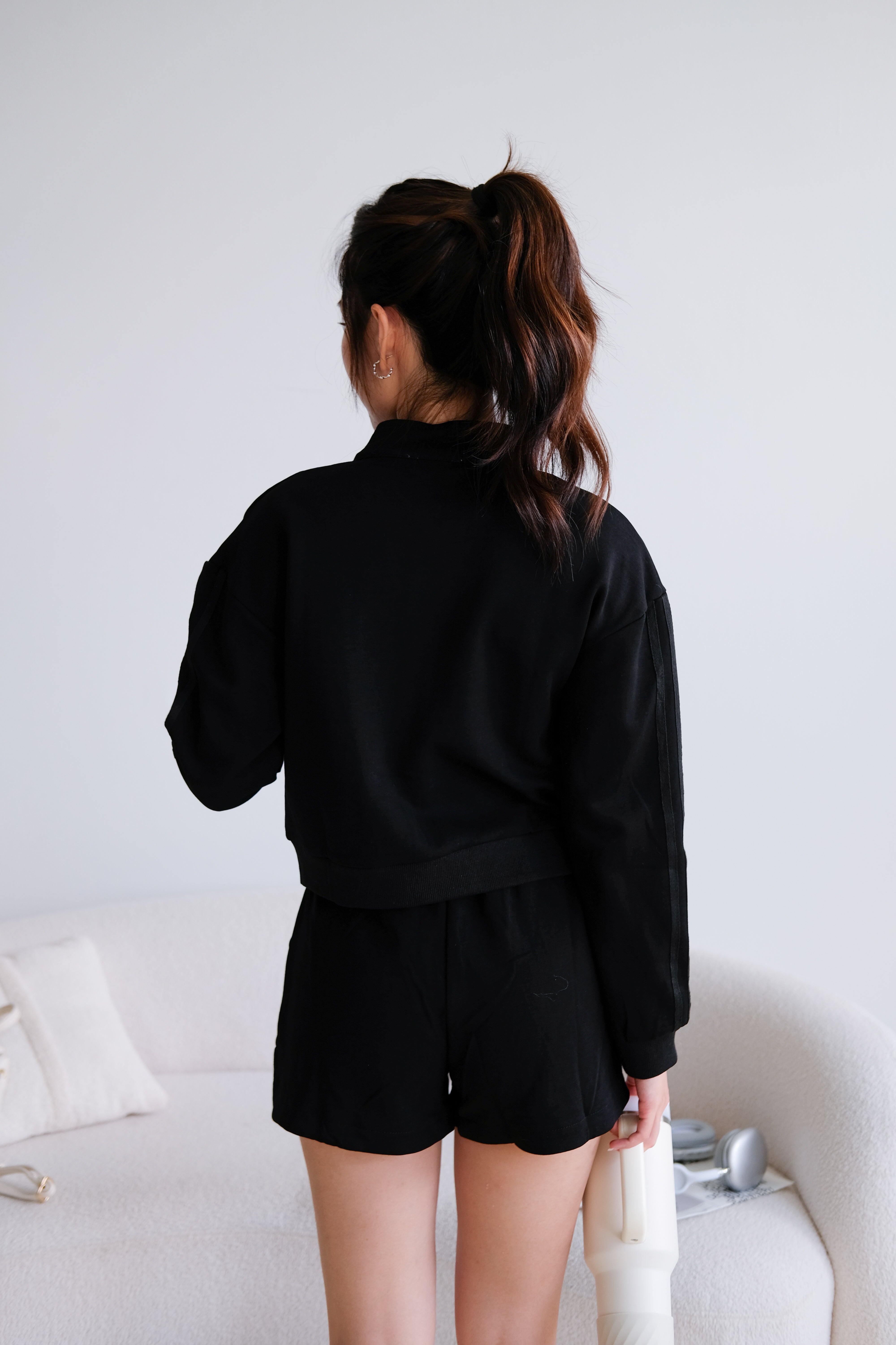 Day Off Stripes Lounge Set (Black)