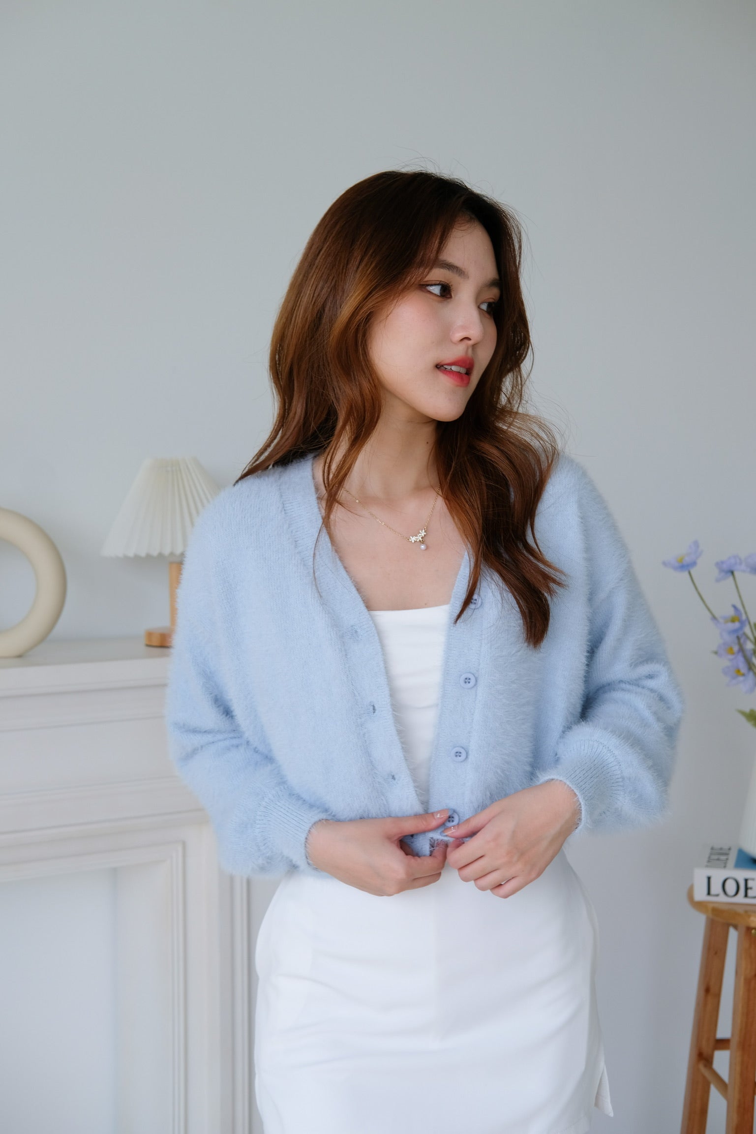 Emely Furry Outerwear (Sky Blue)