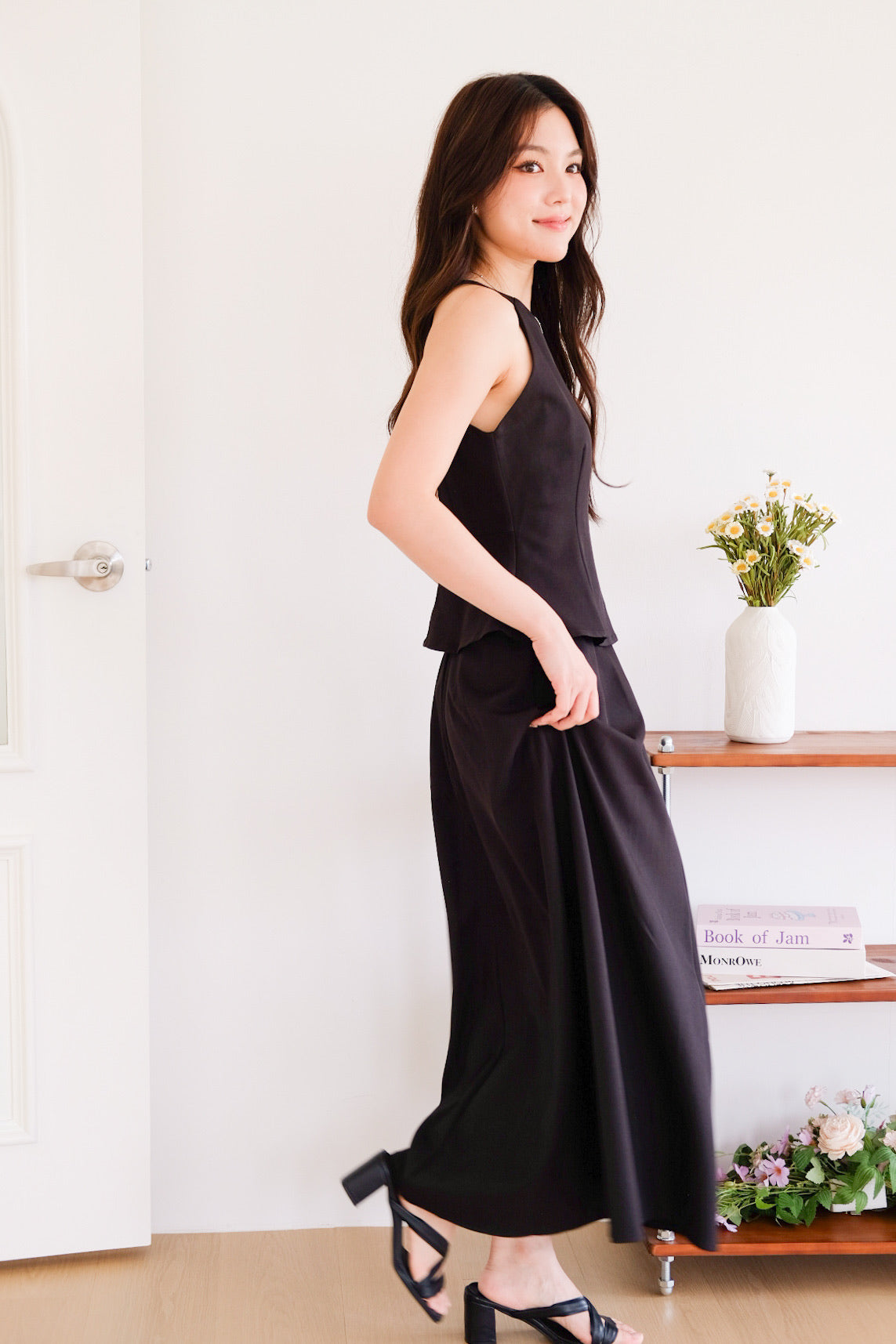 Agnes Halter Maxi Set (Black)