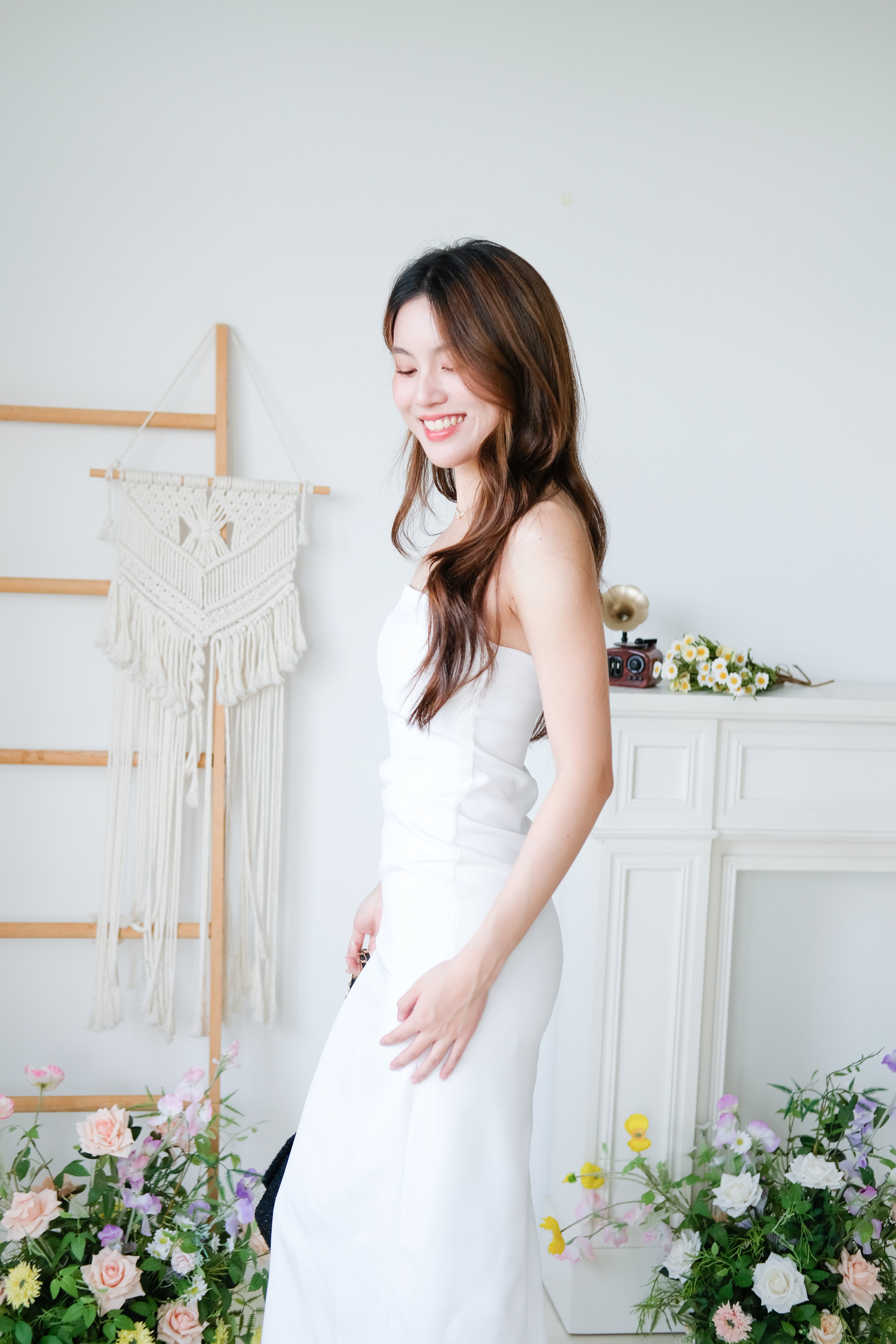 Whitney Tube Maxi Dress (White)